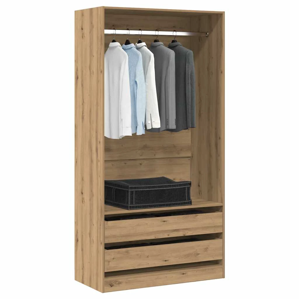vidaXL VidaXL Artisan Oak Wardrobe 100x50x200 Cm Engineered Wood - Wardrobe