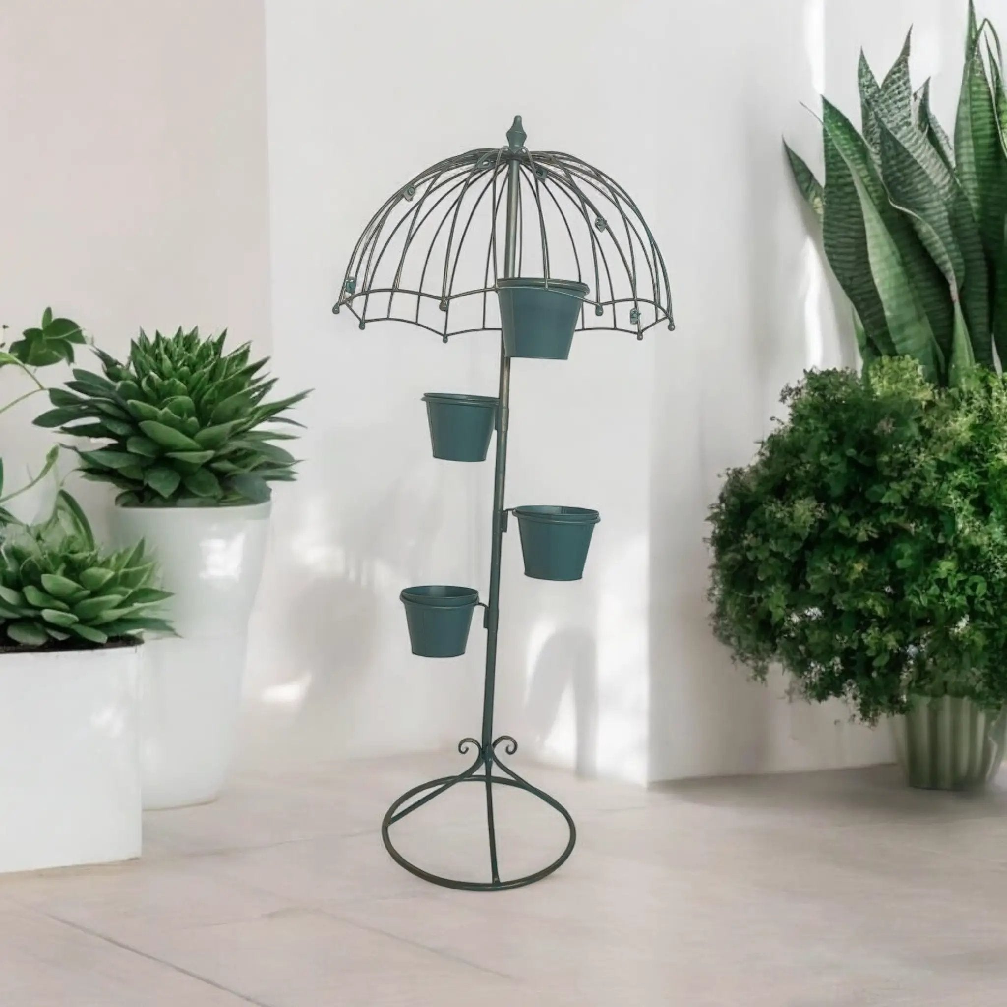 MSL 130CM BLUE METAL GARDEN PLANTER - Planters
