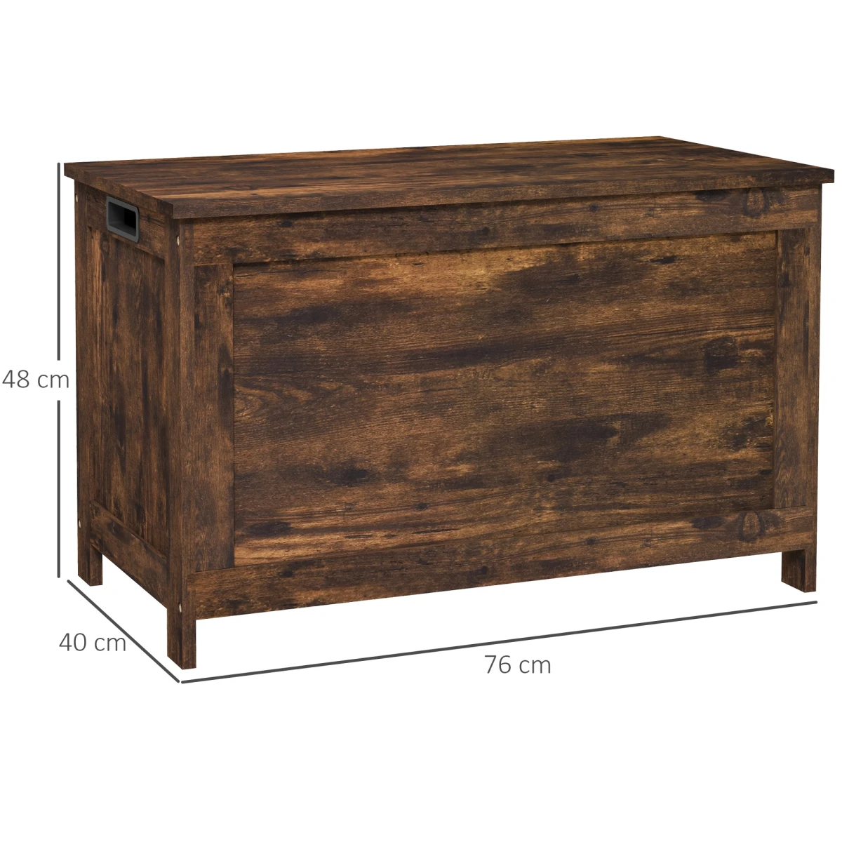 HOMCOM HOMCOM Storage Chest Bench 2 Hinges Living Room - Storage Box
