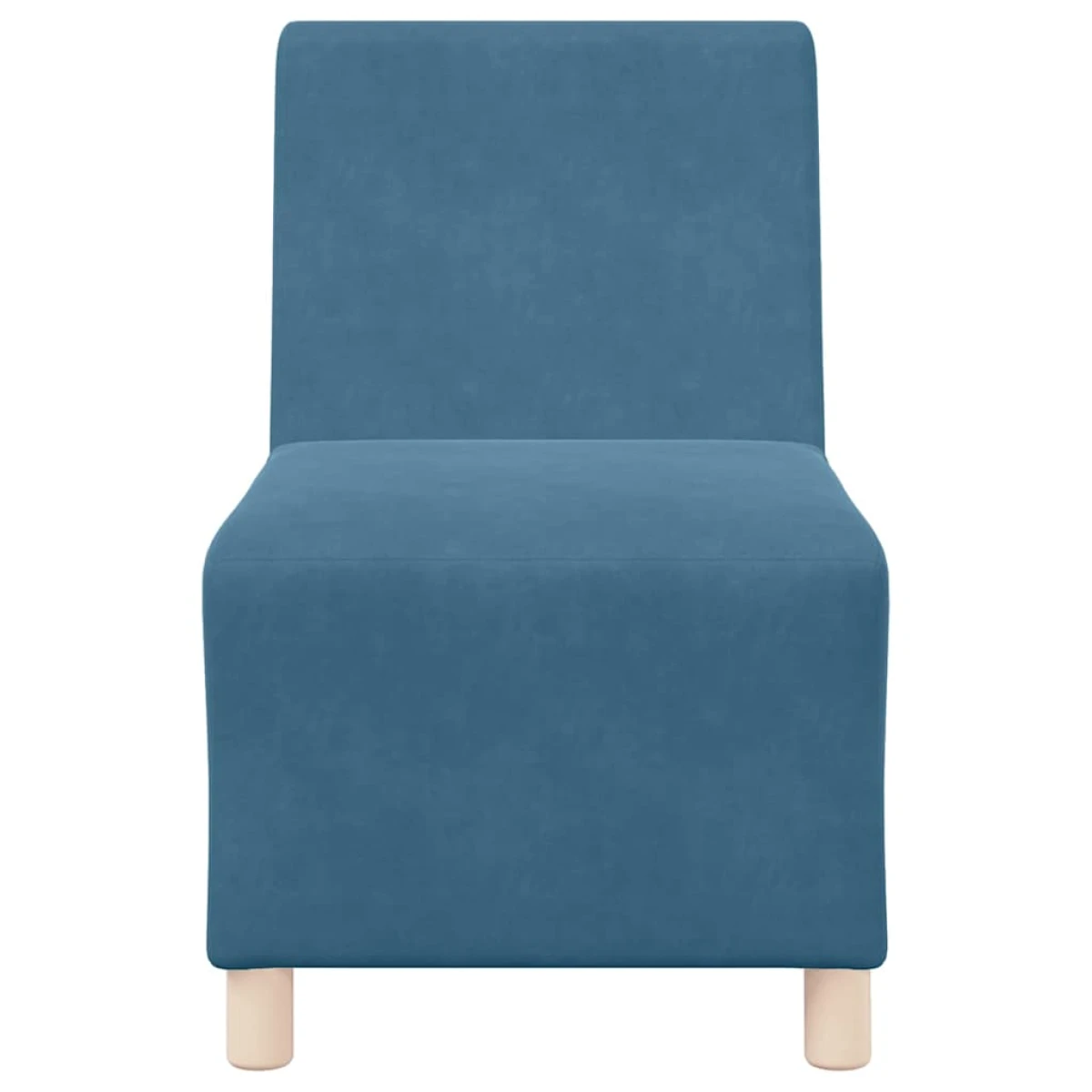 vidaXL VidaXL Armless Modular Sofa 55x74x82 Velvet Blue 2 Pieces - Sofa