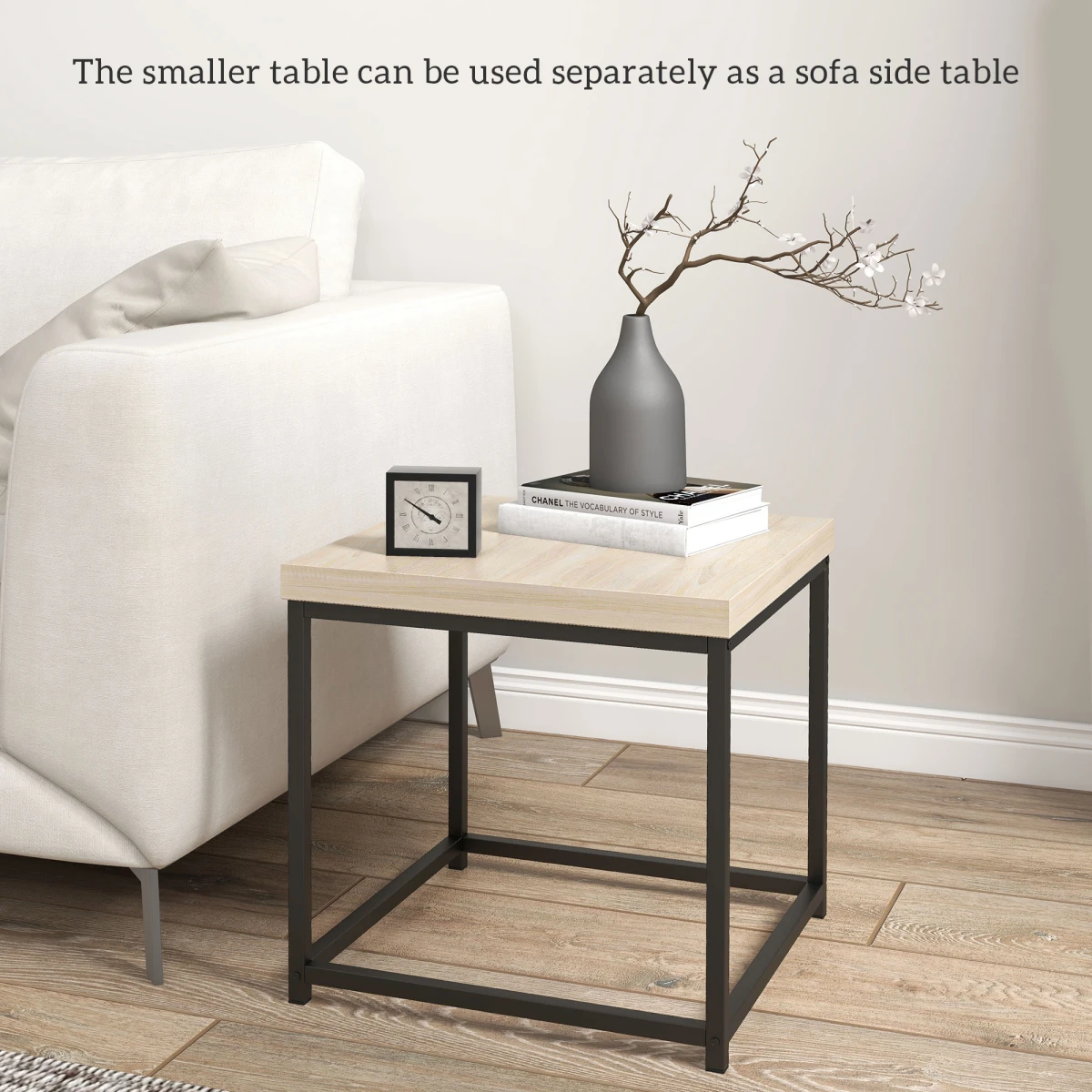 HOMCOM Nesting Tables 3.5cm Oak ThickTop ForHome by HOMCOM