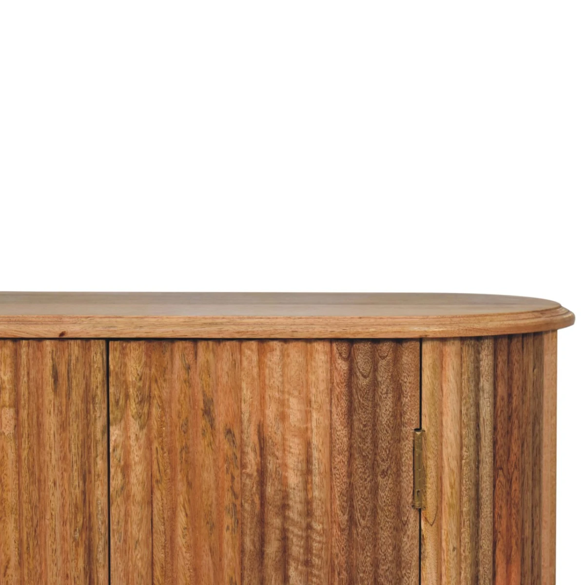 Artisan Nordic Cabinet Tall Mango Wood Solid Brass Knobs Living Room Storage Console Unit by Artisan Furniture
