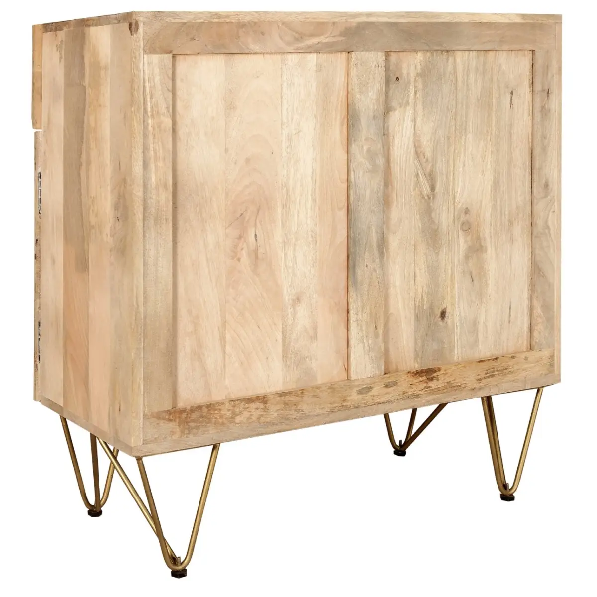 Indian Hub Light Gold 2 Door Medium Sideboard - Sideboard