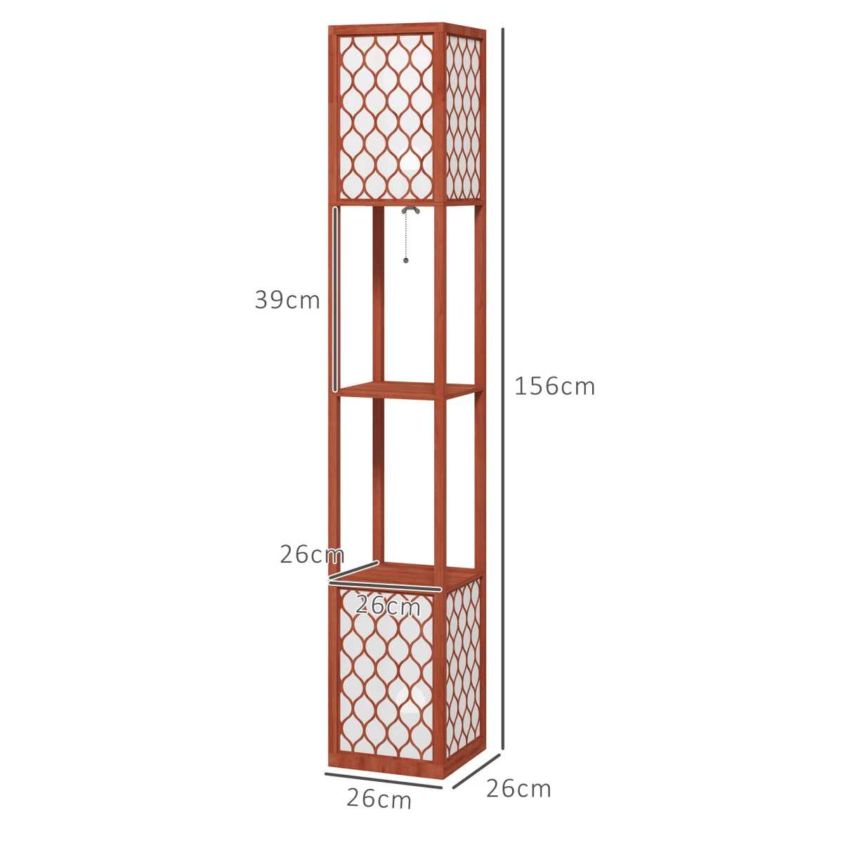 HOMCOM 2-Light Floor Lamp with Shelves for Cozy Living Spaces by HOMCOM
