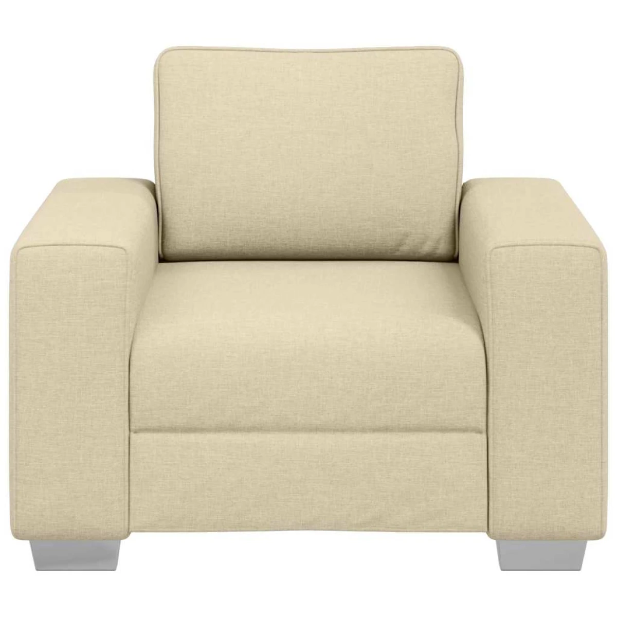 VidaXL Sofa 100 x 77 x 82 cm Cream Fabric Cushioned Lounge by vidaXL