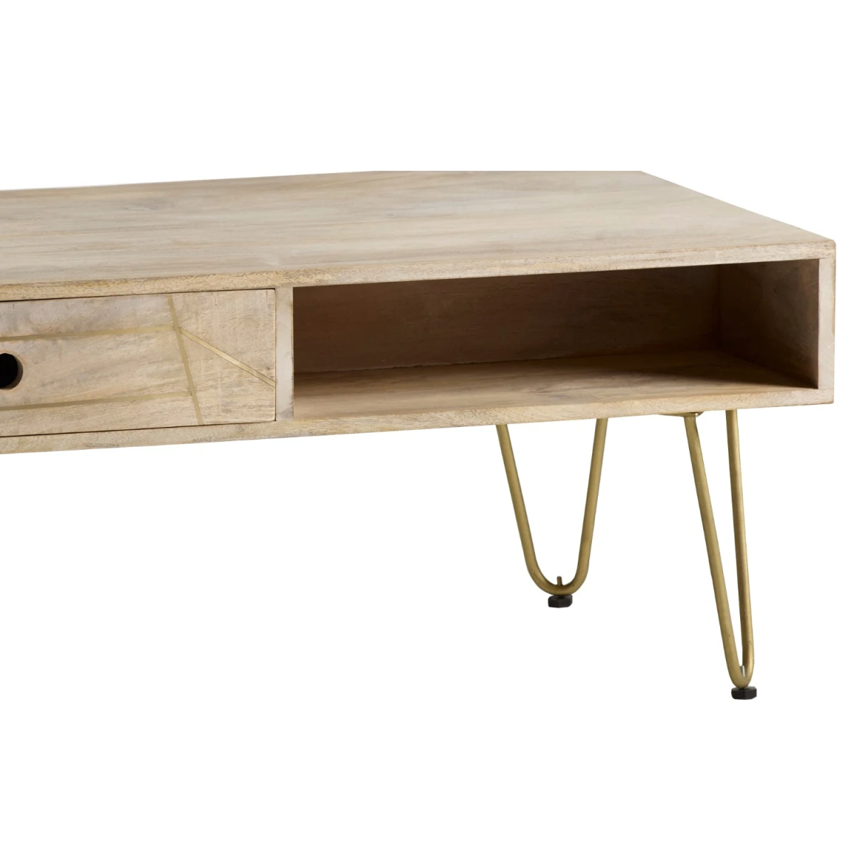 Indian Hub Premium Coffee Table 48Lx20W HairpinLeg LivingRoom - Coffee Table