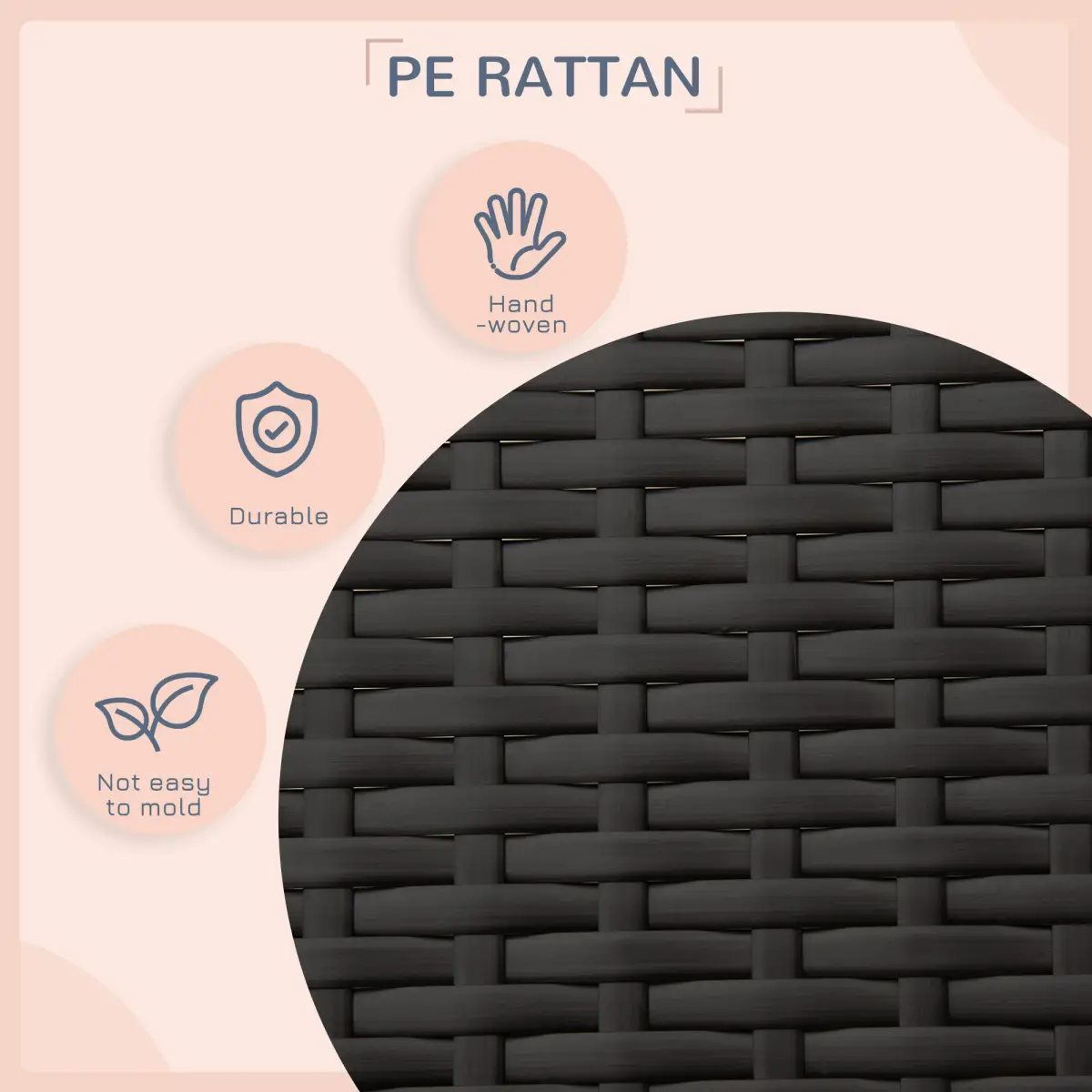 PawHut PawHut Wicker Dog House, Rattan Pet Bed with Soft Cushion, Cat Basket - Grey - Dog Beds