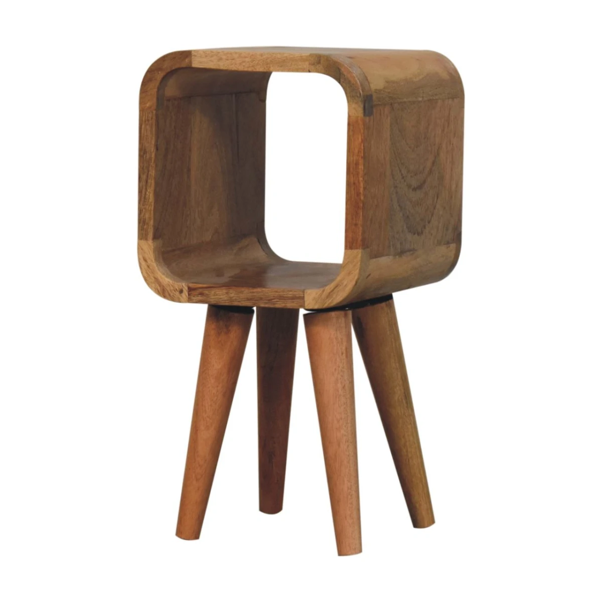Artisan Furniture Artisan Bedside Table Mini Open Curve Mango Wood - Bedside Table