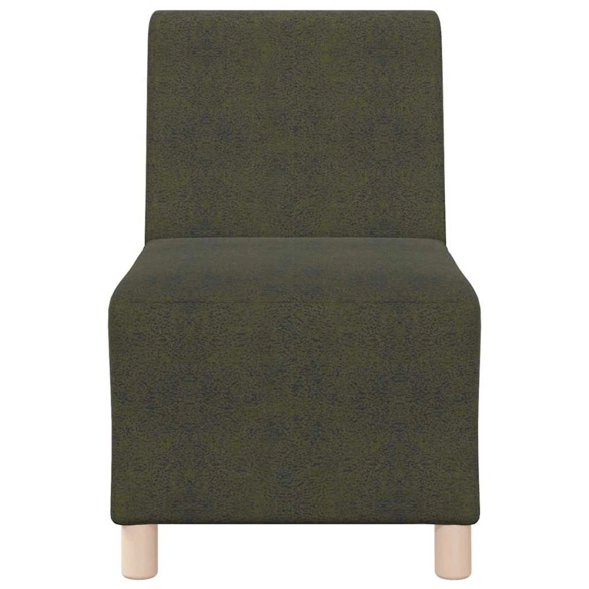 VidaXL Armless Sofa Chair 55x74x82 Green Faux Suede Lounge by vidaXL