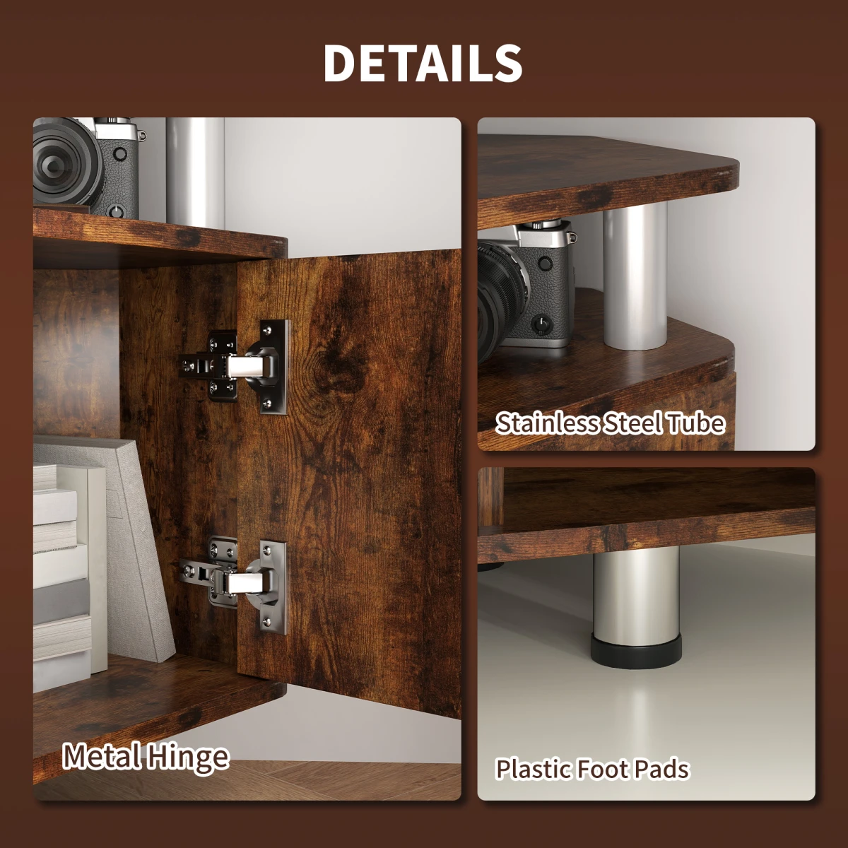 HOMCOM HOMCOM TV Unit Cabinet 120cm Length Storage Living Room - TV Unit