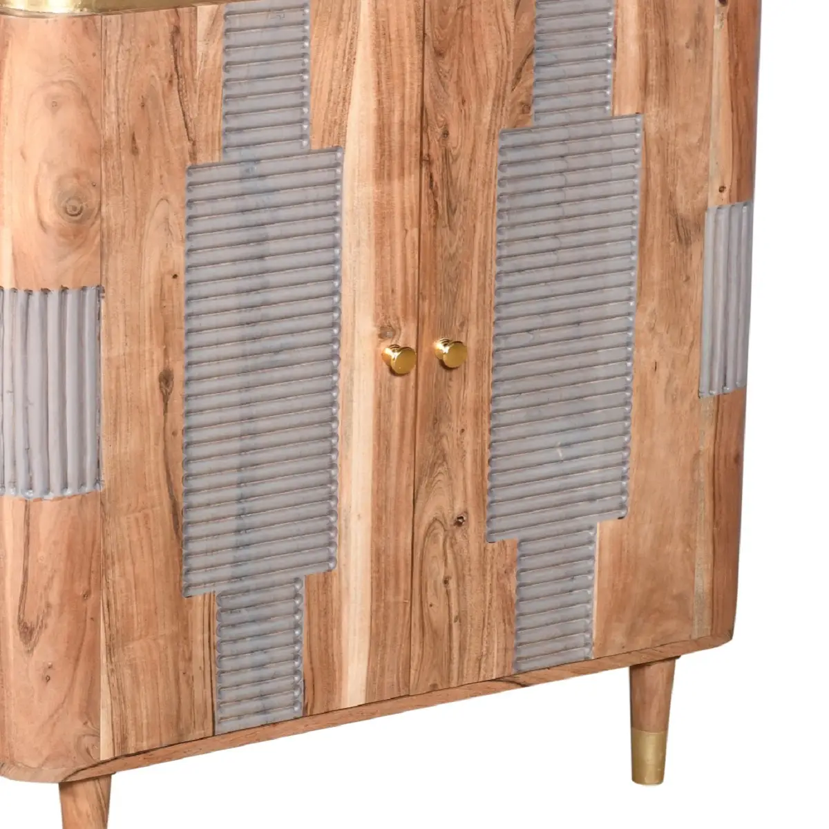 Indian Hub Wilton Acacia Wood 2 Doors Sideboard - Sideboard