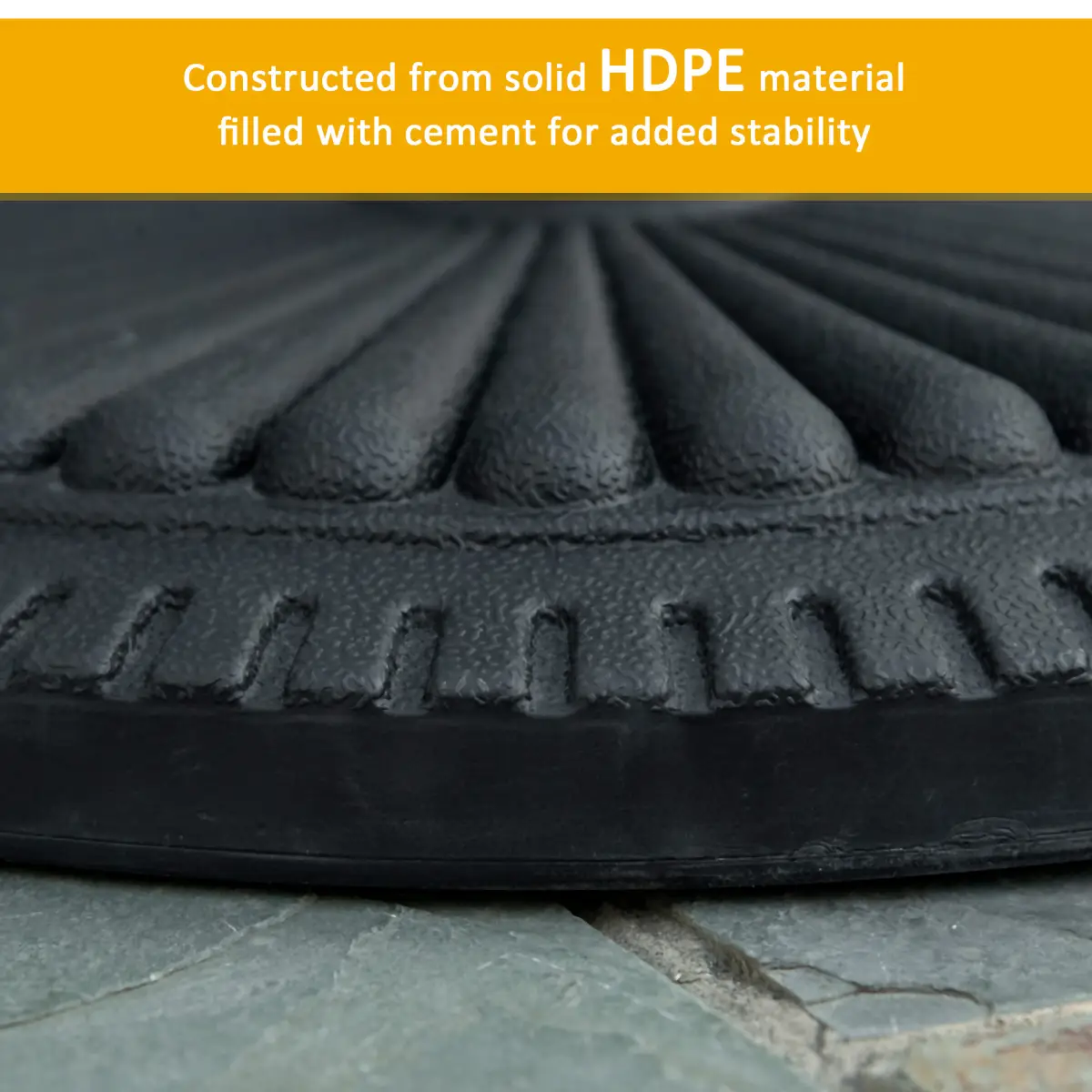 Outsunny Cement Outdoor Garden Round Parasol Base Black - Parasol