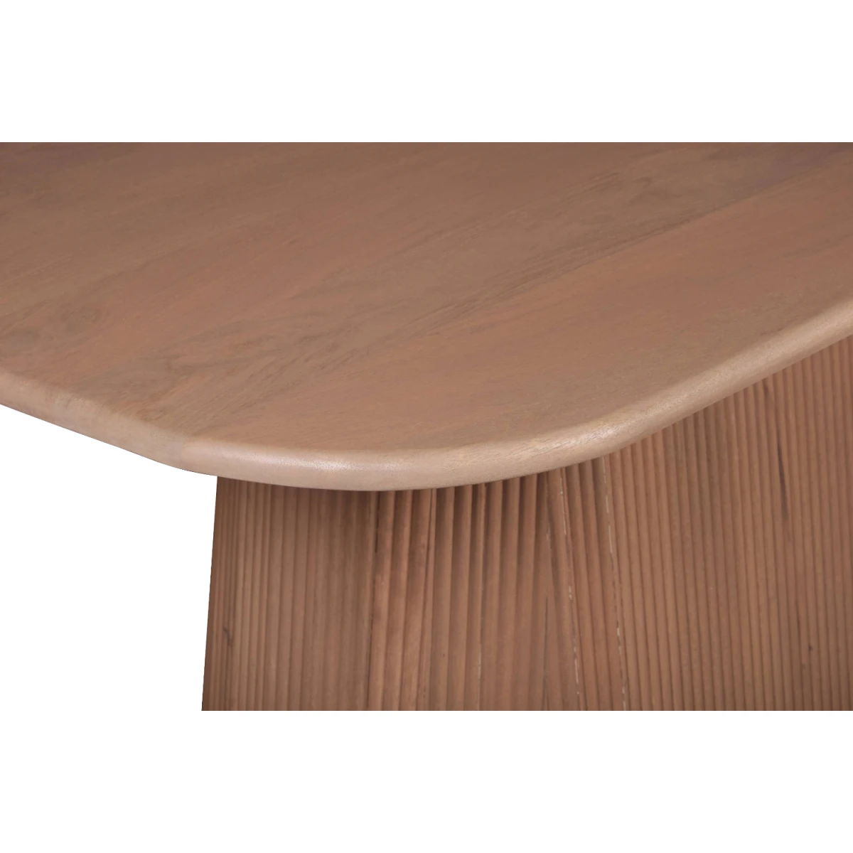 Indian Hub Indus Solid Wood Dining Table 180x90x75 Slatted for Family - Dining Table