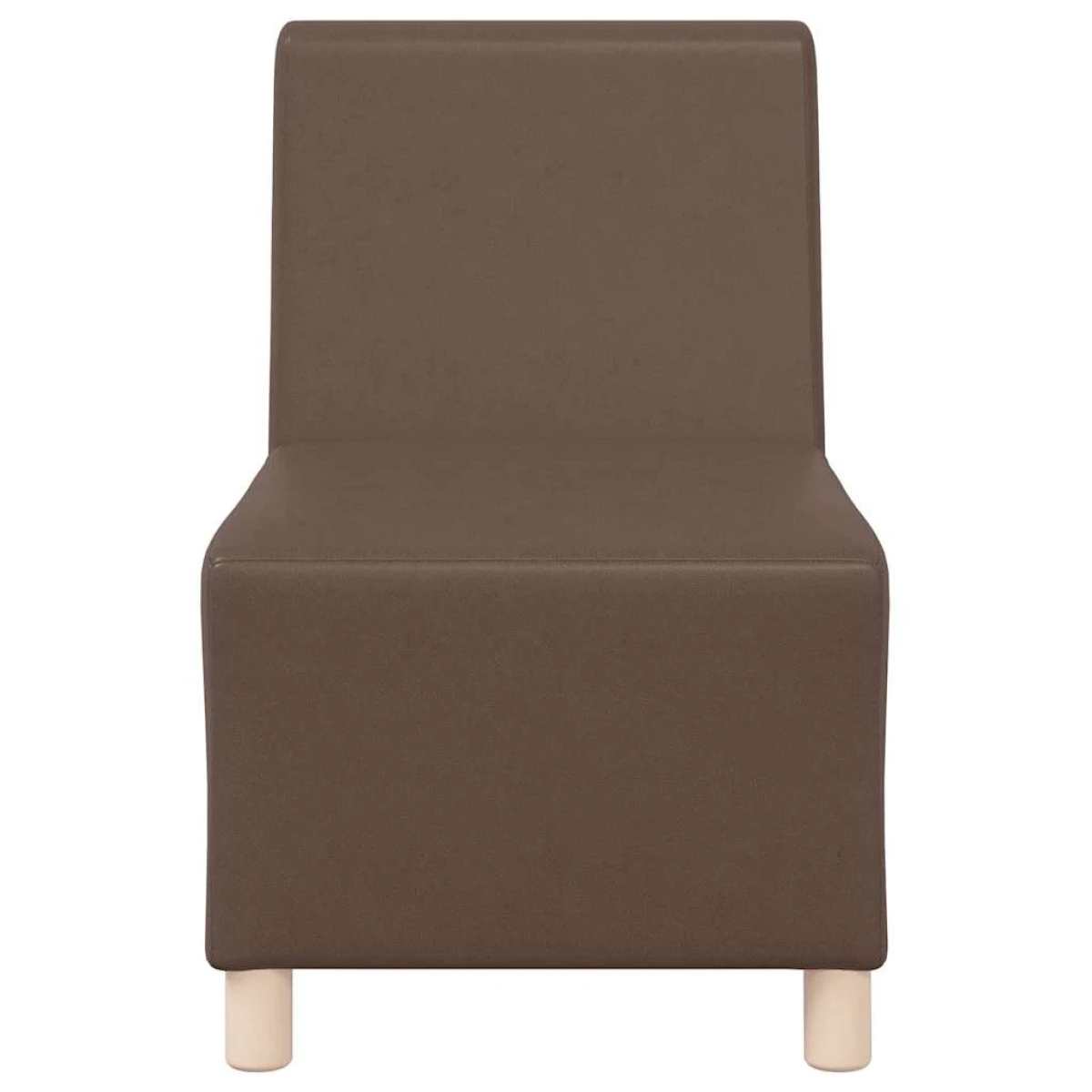 vidaXL Armless Modular Sofa Unit 55x74x82 cm Brown Finish by vidaXL