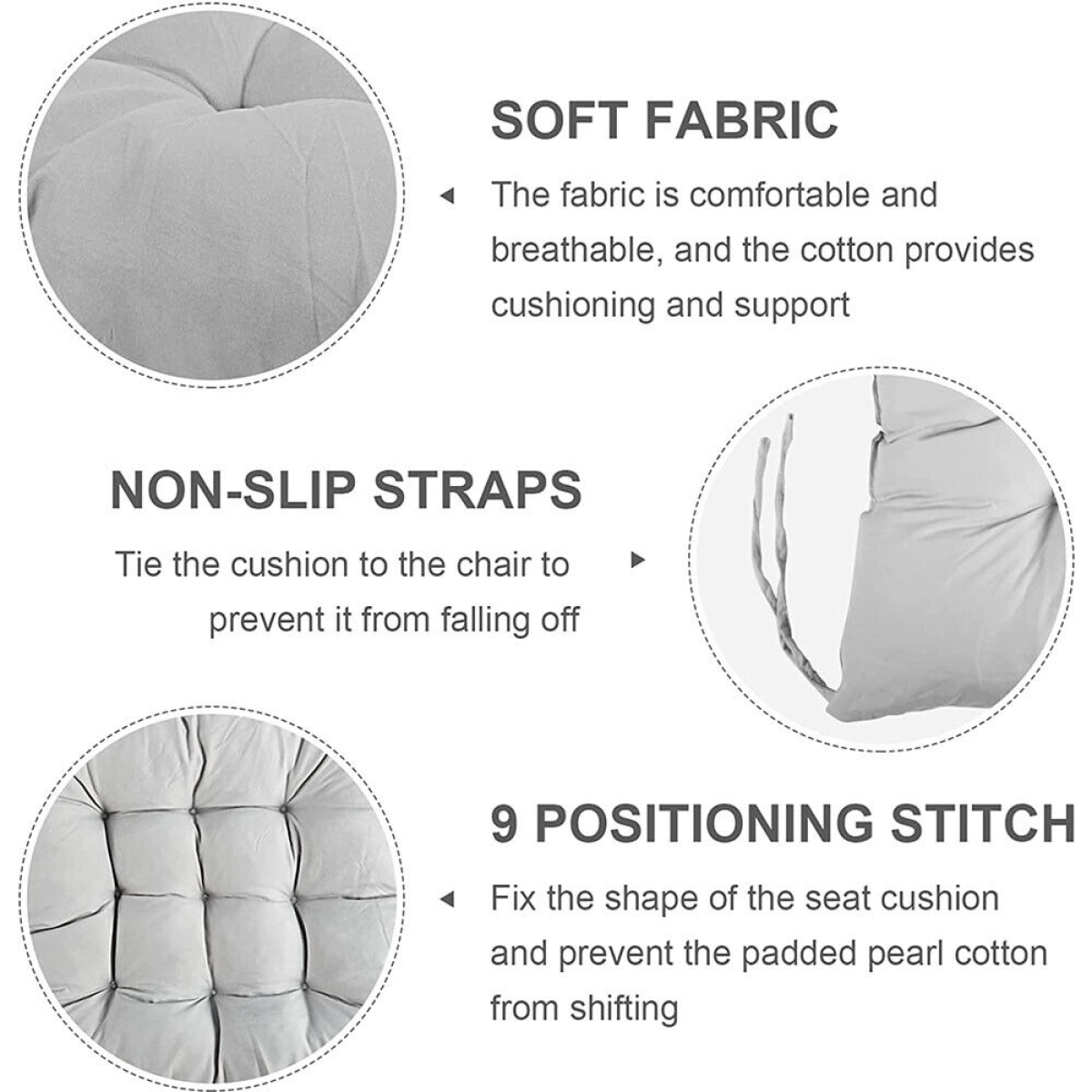 4 Pack Seat Pad Dining Room Garden Kitchen Chair Seat Cushions Tie On Plain UK - from N/A