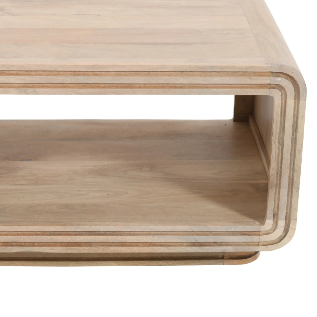 Hudson Carved Mango Wood Coffee Table 80x54x27 cm Handcrafted Eco Friendly Living Room by Indian Hub