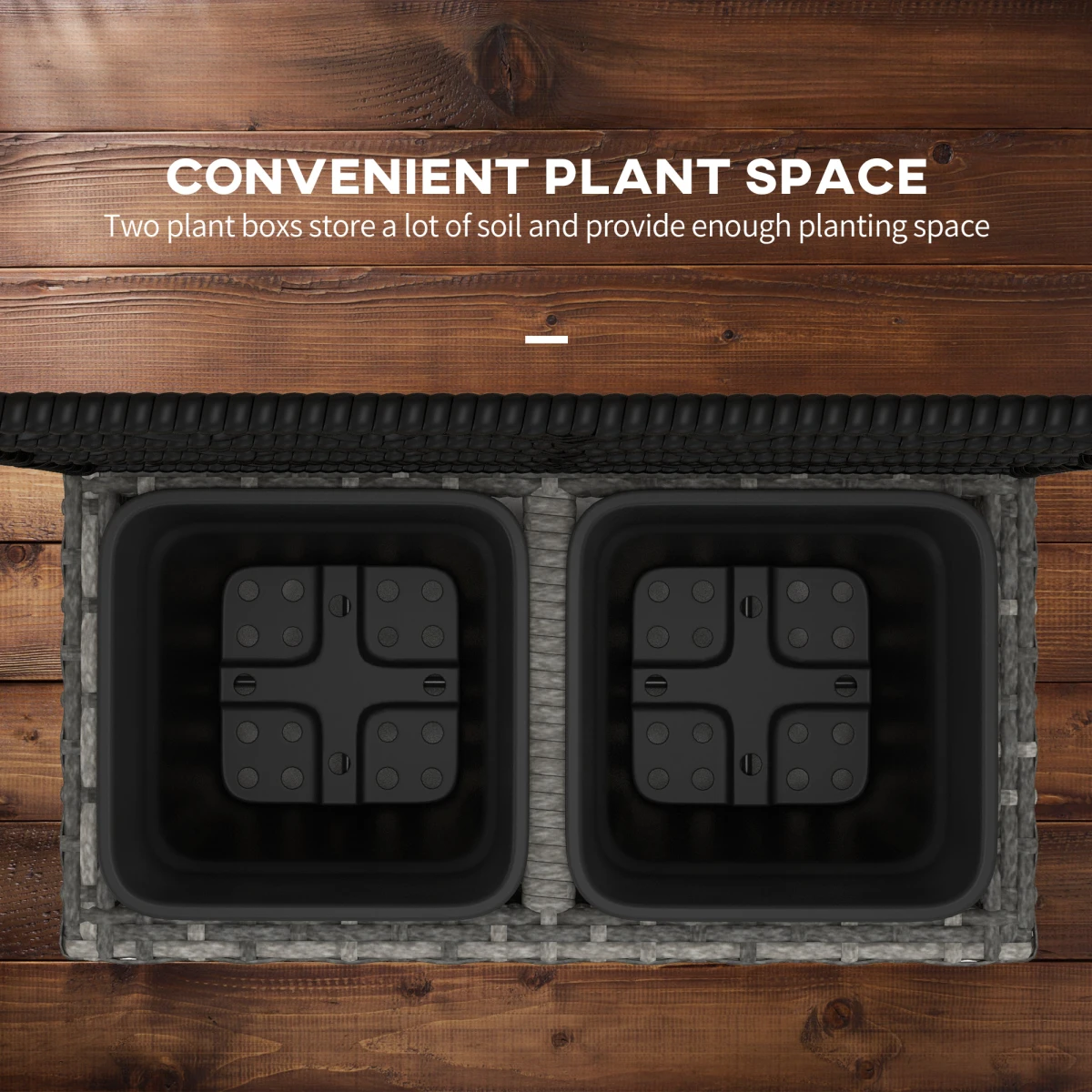 Outsunny Outsunny Planter Box With Trellis 57x30x107cm Patio - Planters