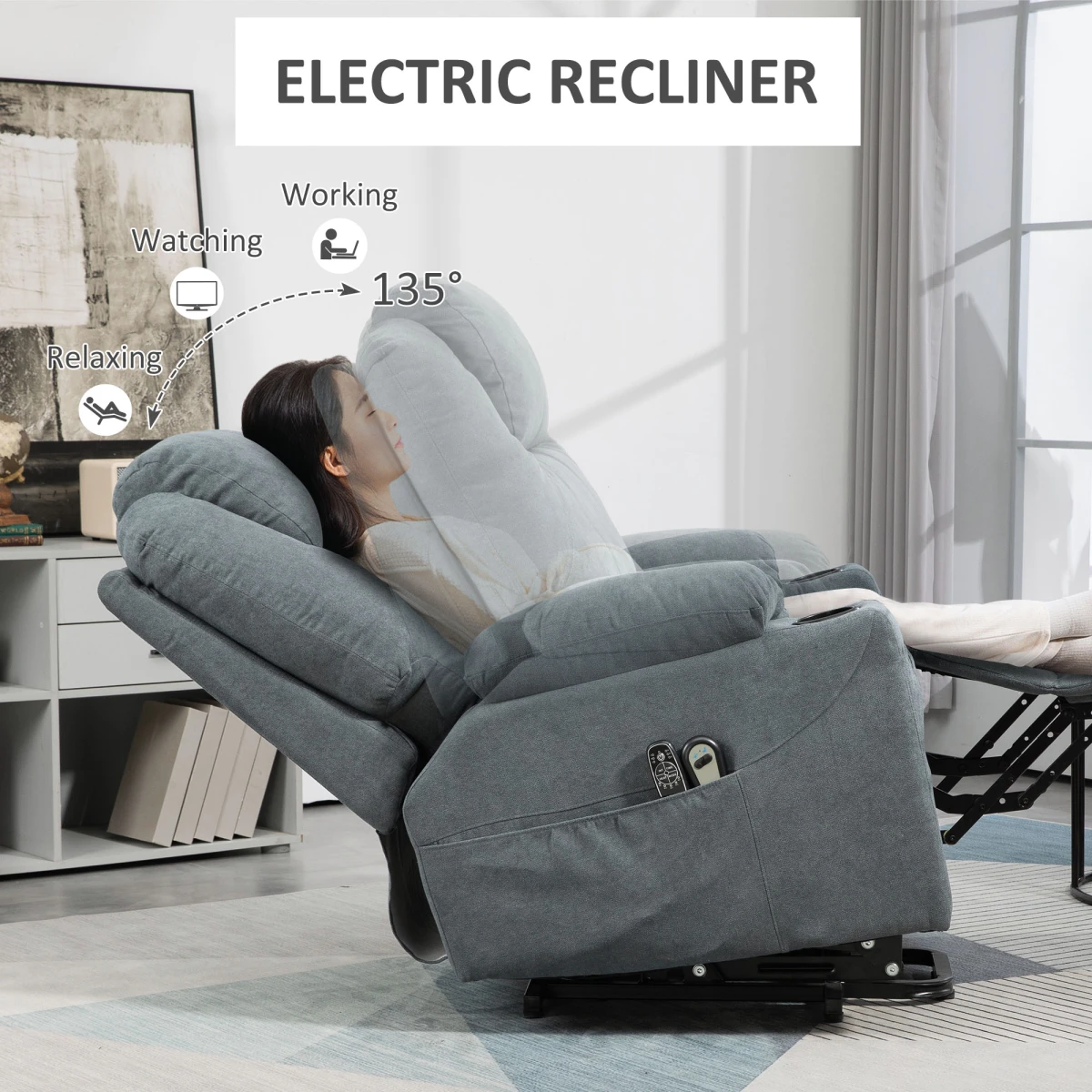 HOMCOM HOMCOM Lift Chair Massage Heat Standard Seniors - Recliner