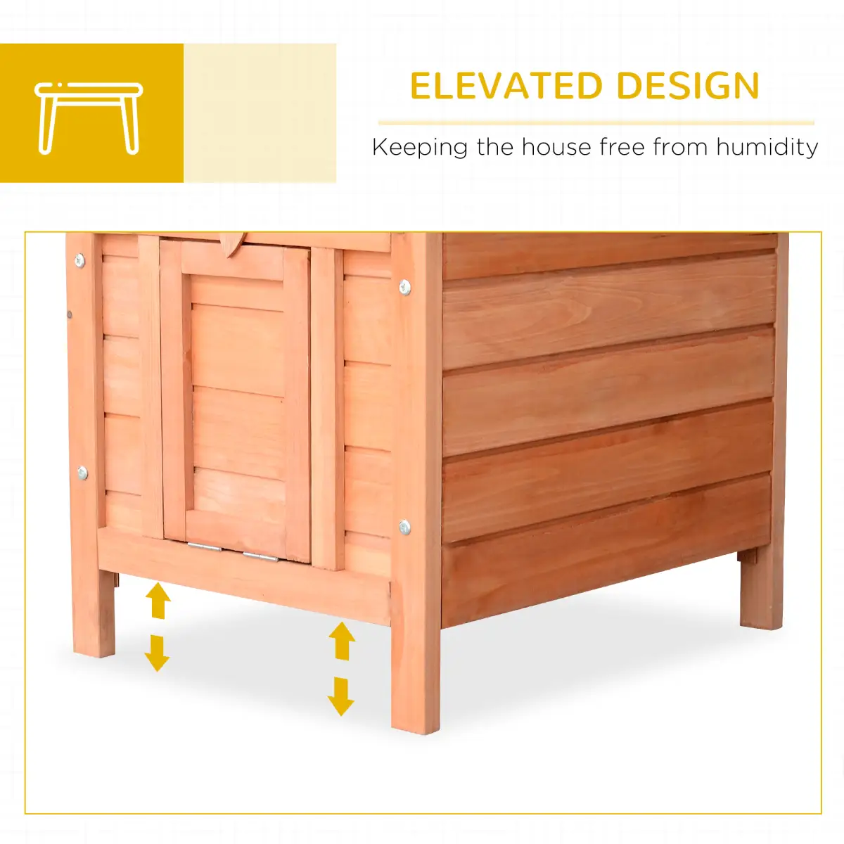 Pawhut Wooden Rabbit Hutch Bunny Cage Guinea Pig House Pet Habitat Small Animals - Rabbit Hutch