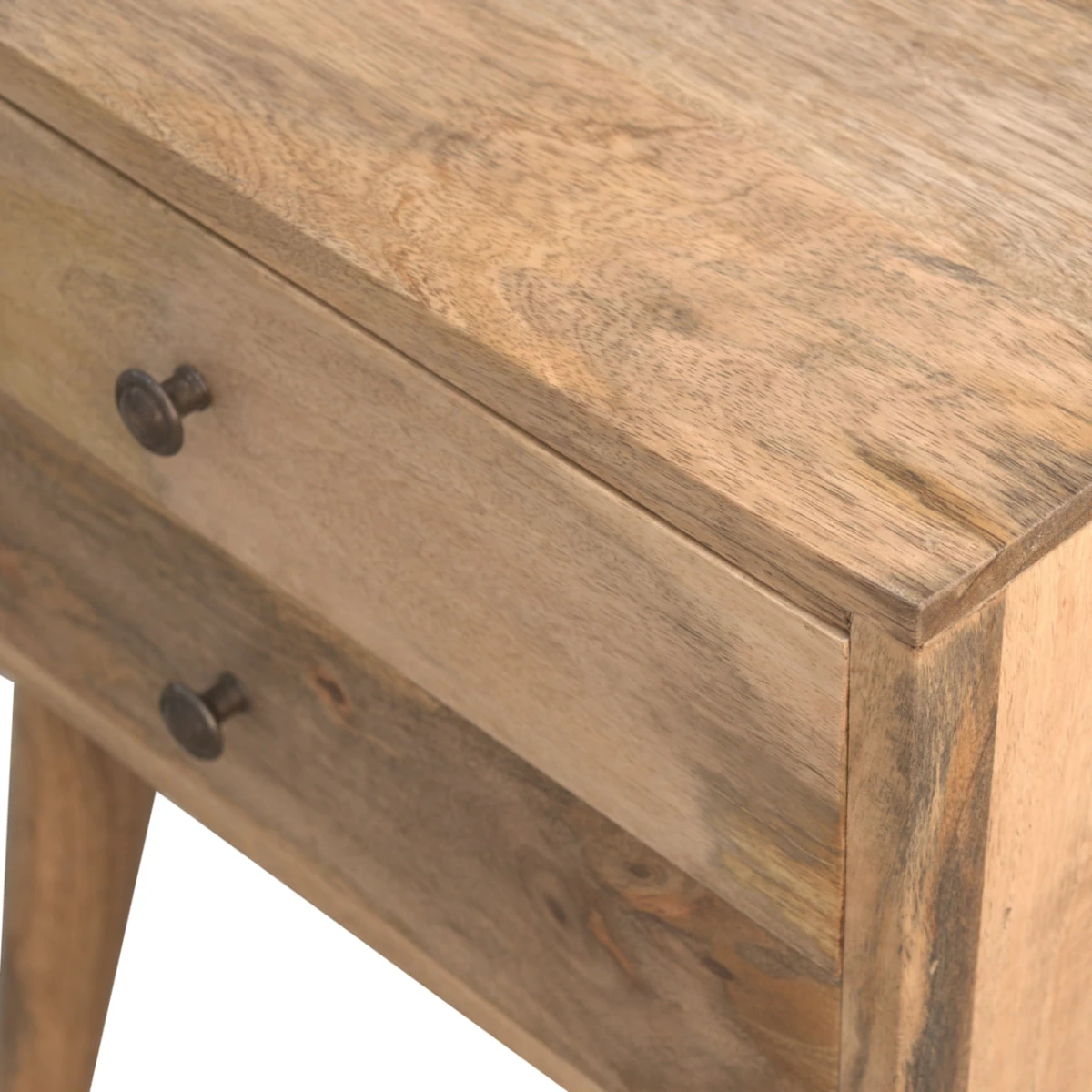 Artisan Furniture Artisan Bedside Table Mango Wood 2 Drawers Home - Bedside Table