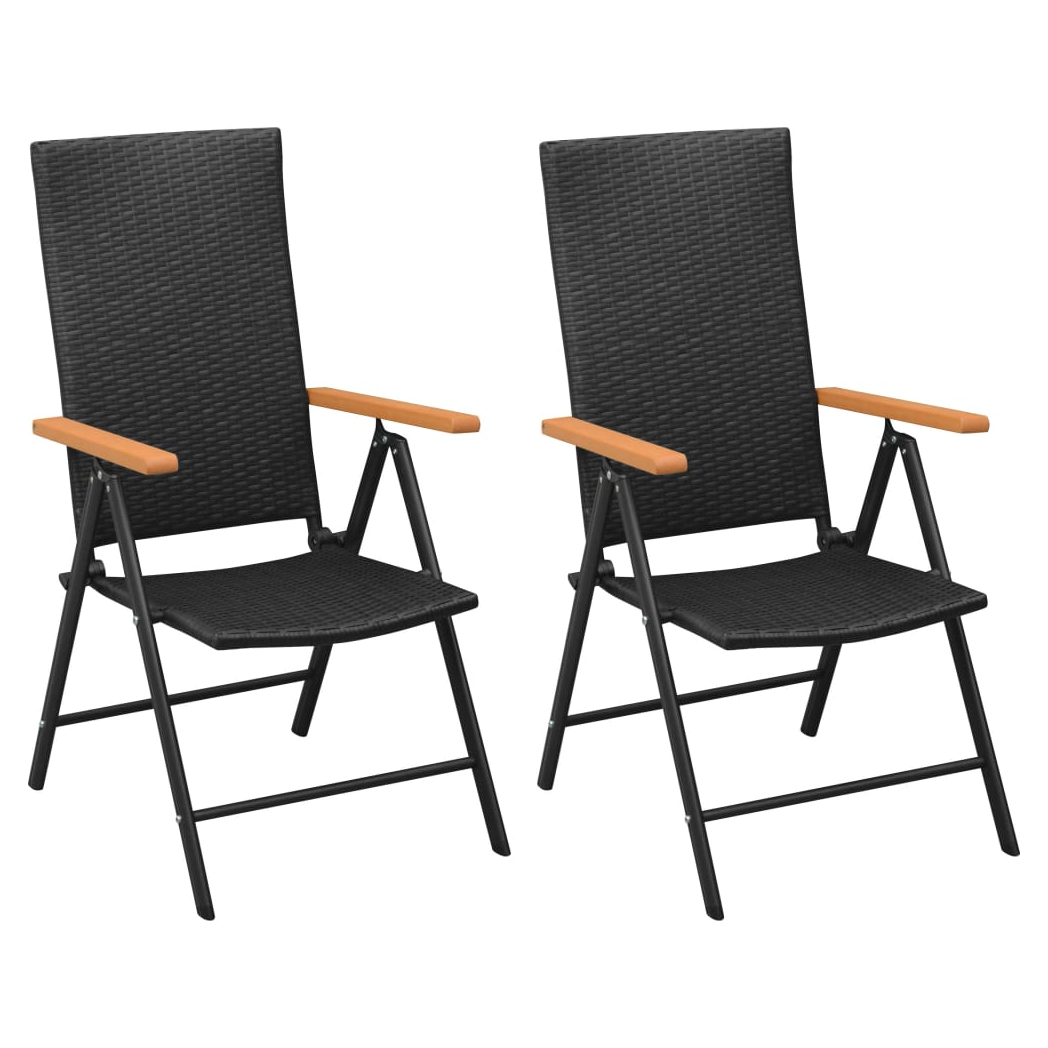 vidaXL VidaXL 3 Piece Garden Dining Set Black Brown Compact Patio - Garden Set