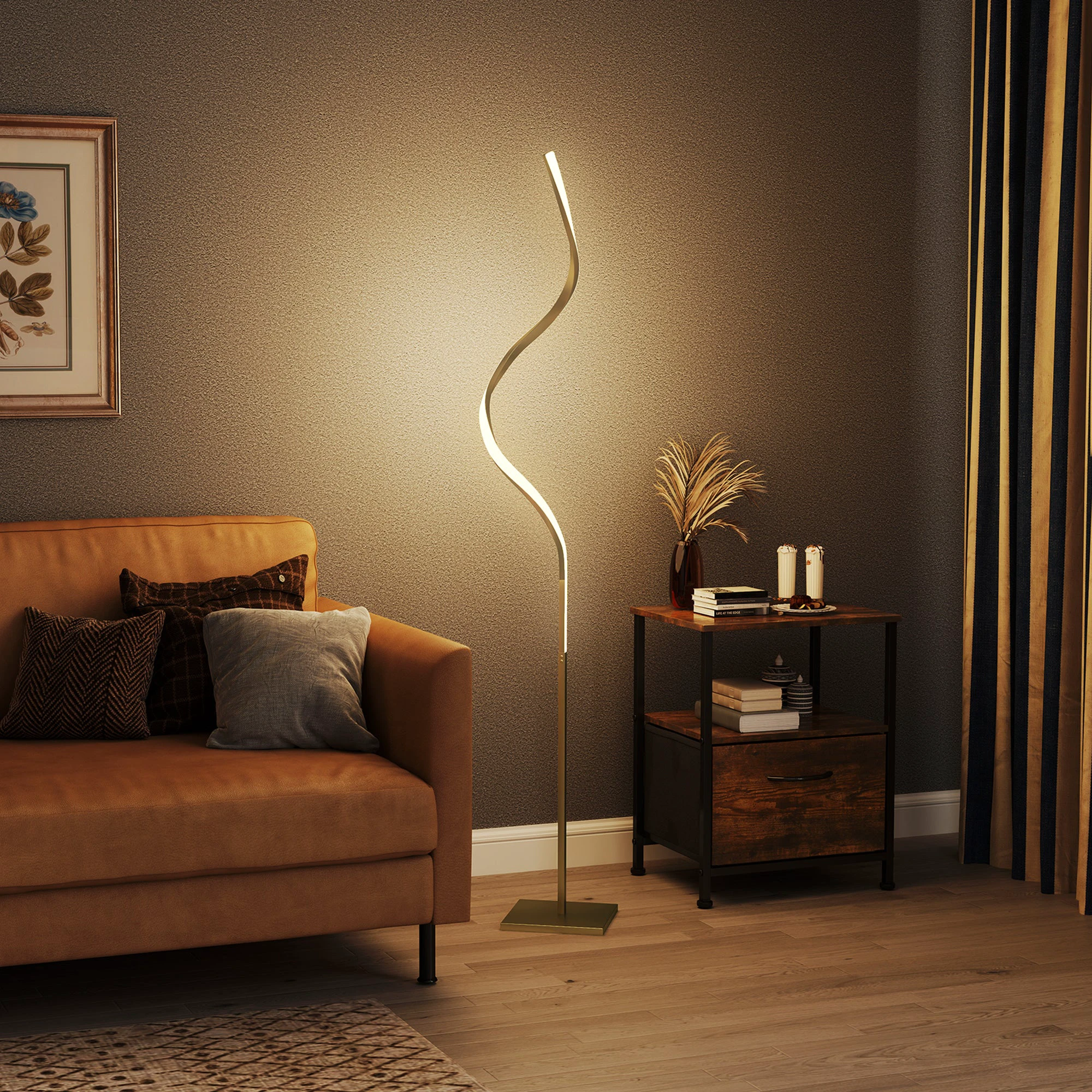 HOMCOM LED Floor Lamp 3 Adjustable Brightness for Living Room - Lamp