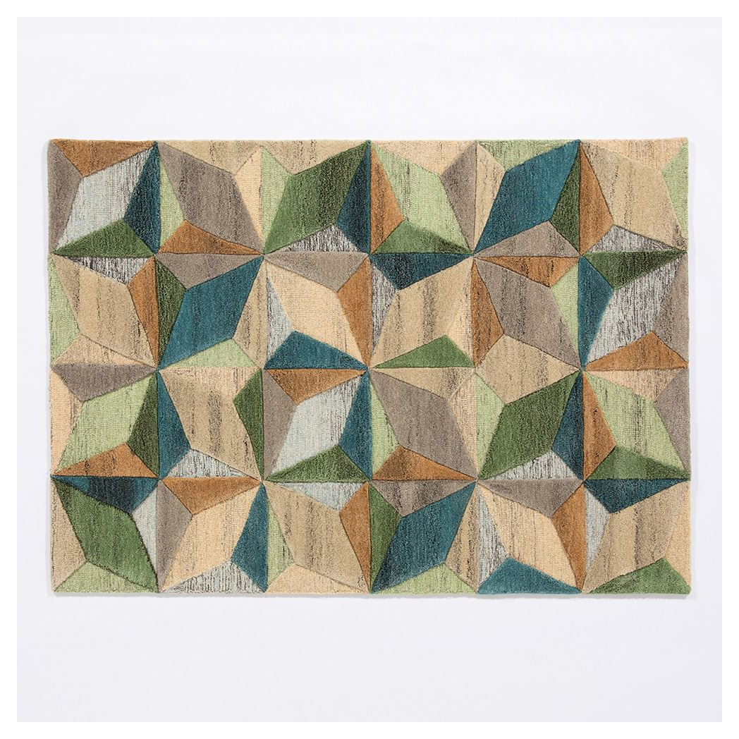 Esselle Home Lilianna Embossed Geo Wool 120x170cm Rug - Rug