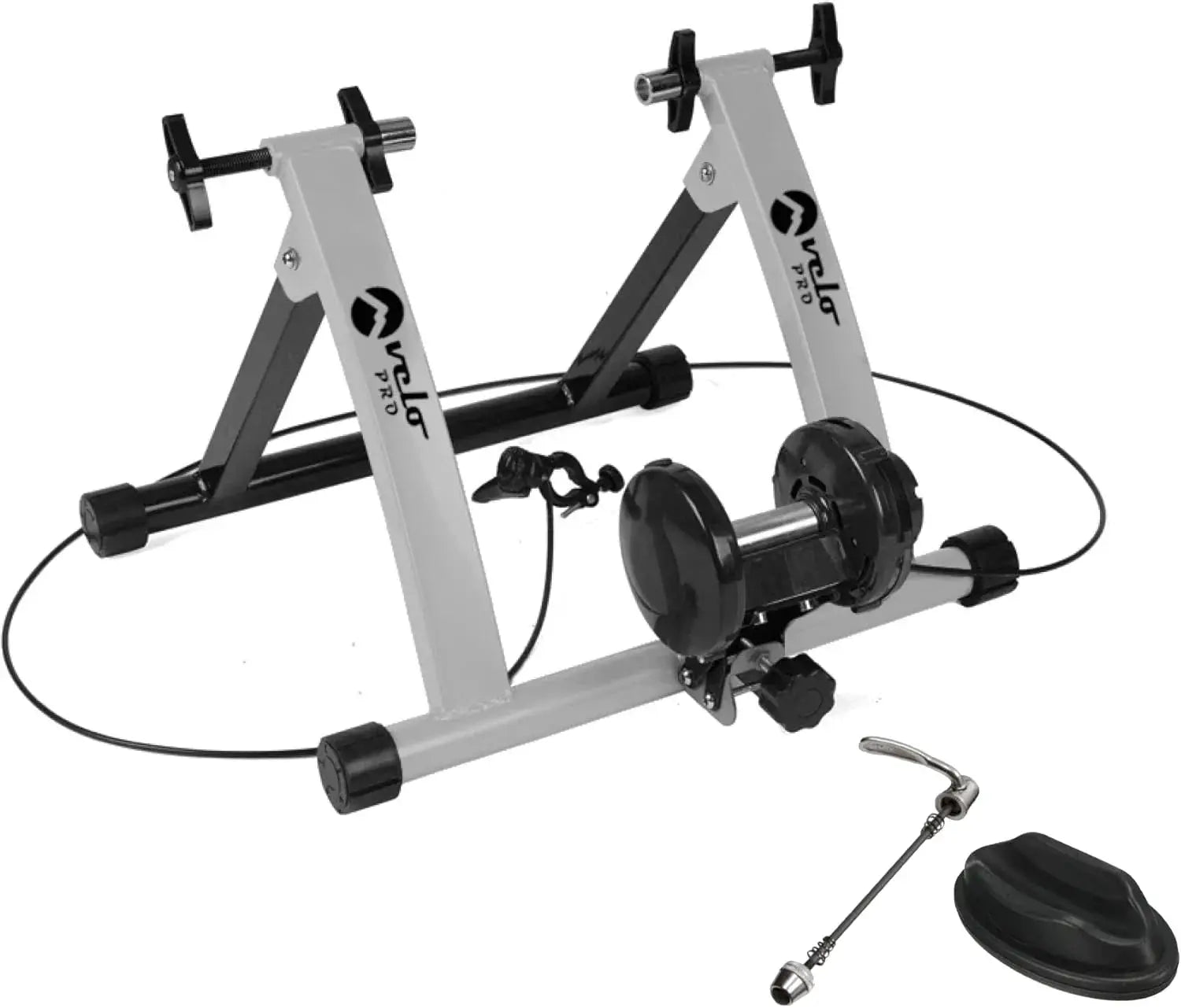 Monster Shop Velo Pro Silver Magnetic Turbo Trainer with Mat -
