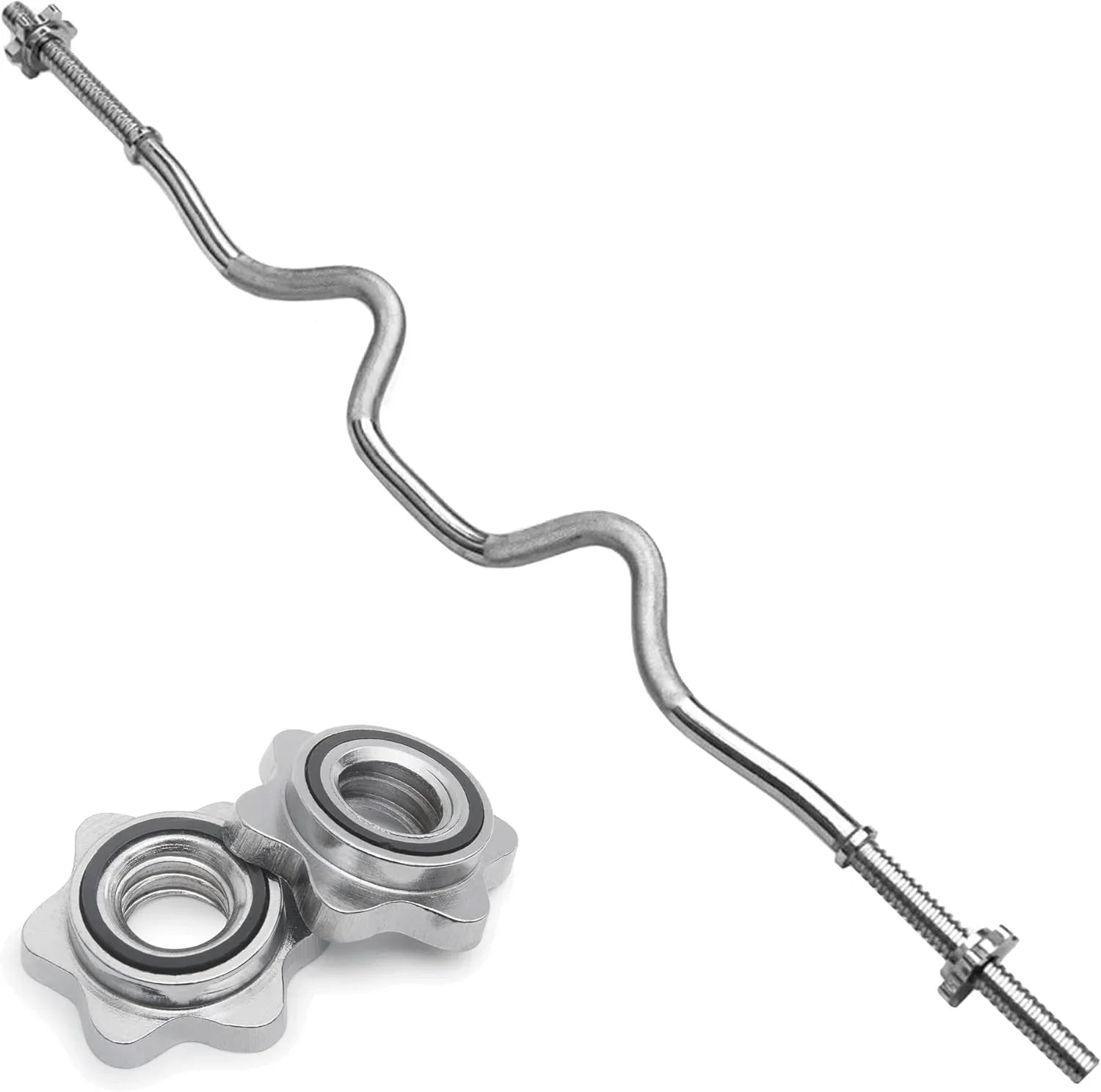 Monster Shop Body Revolution EZ 1" Super Curl Barbell Bar - 1.2m -