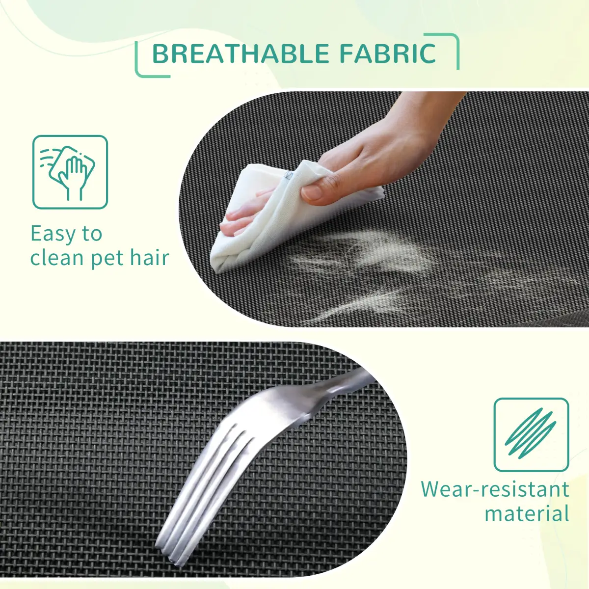 Unbranded Cooling Pet Bed Elevated Dog Bed with Non-slip Pads for Large Dogs Pawhut - Dog Beds
