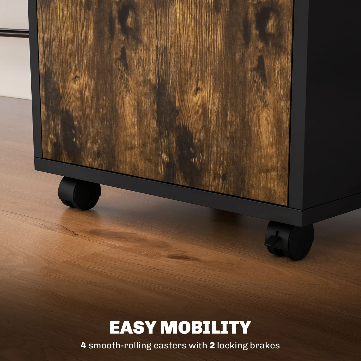 HOMCOM HOMCOM Storage Cabinet 60cm Drawer OpenShelf Home - Bedside Table