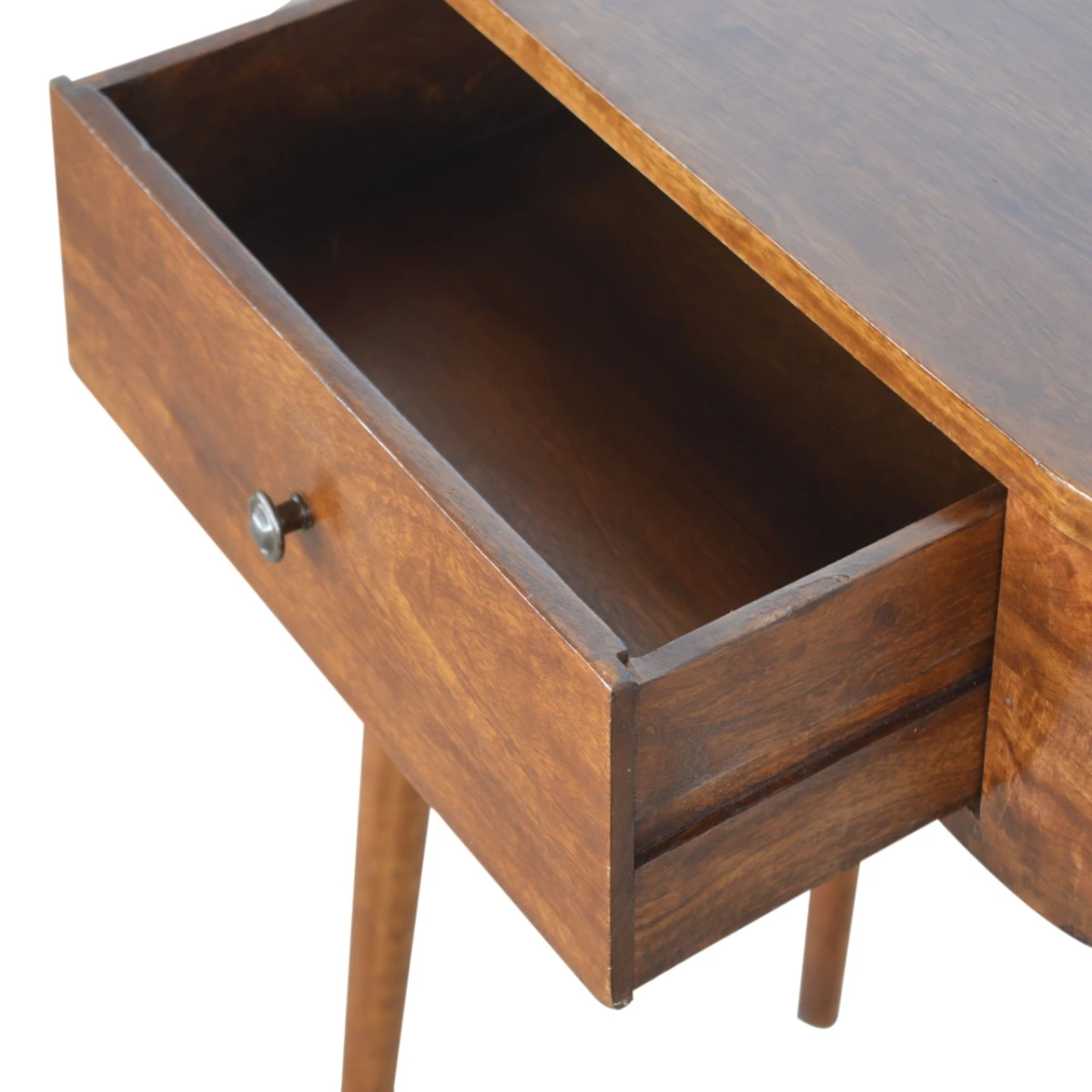 Artisan Furniture Artisan Furniture Console Table Compact Solid Mango Chestnut Finish With Drawer For Living Room - Console Table