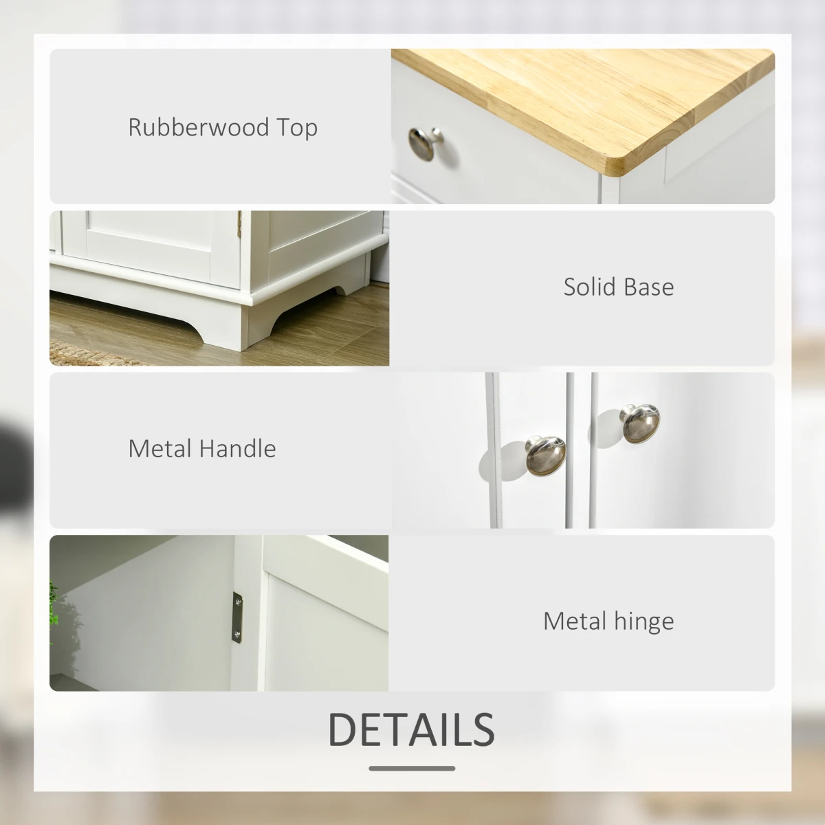 Quality Sideboard 3Drs Adjustable Shelves Hall by HOMCOM