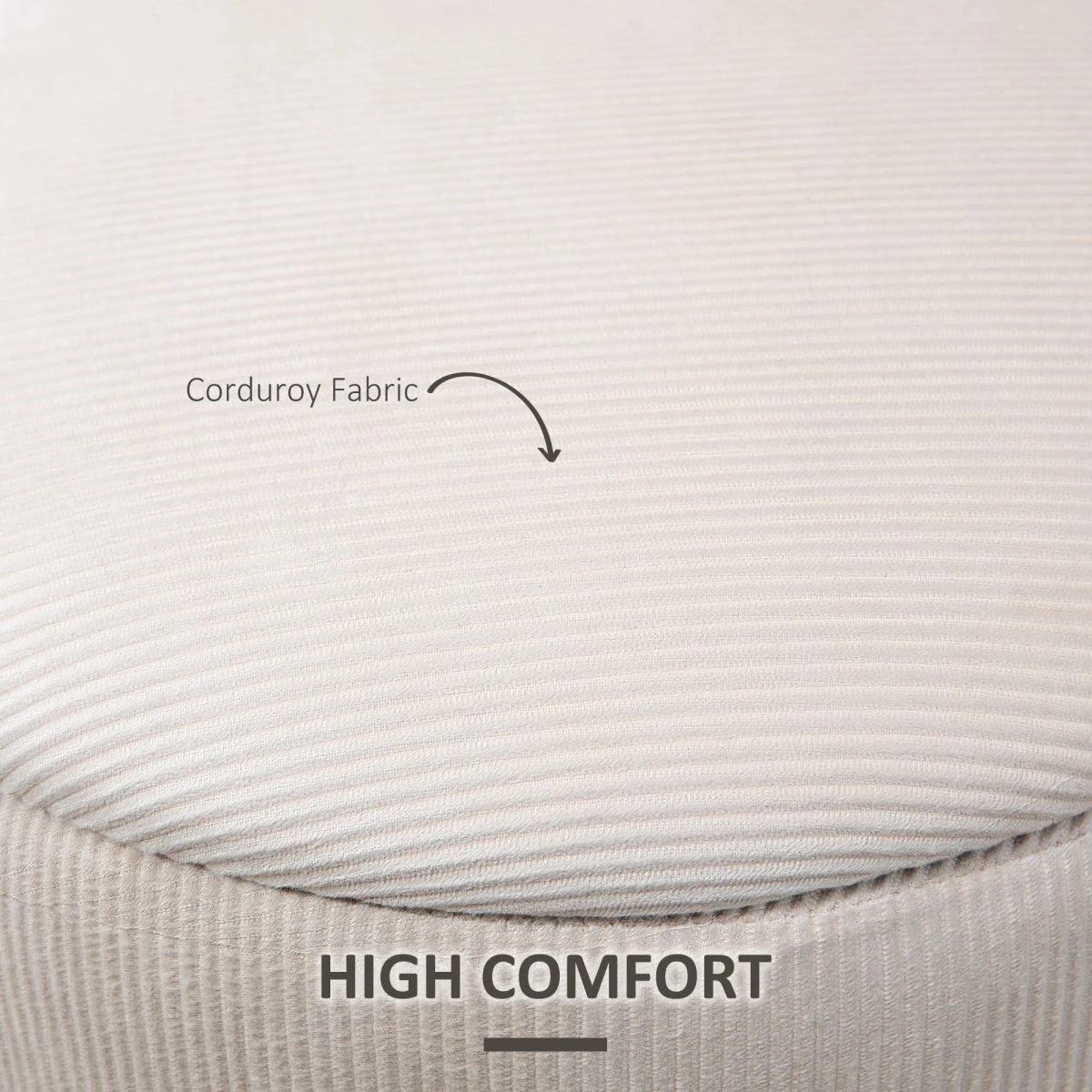 HOMCOM Storage Ottoman Set Of 2 Corduroy by HOMCOM