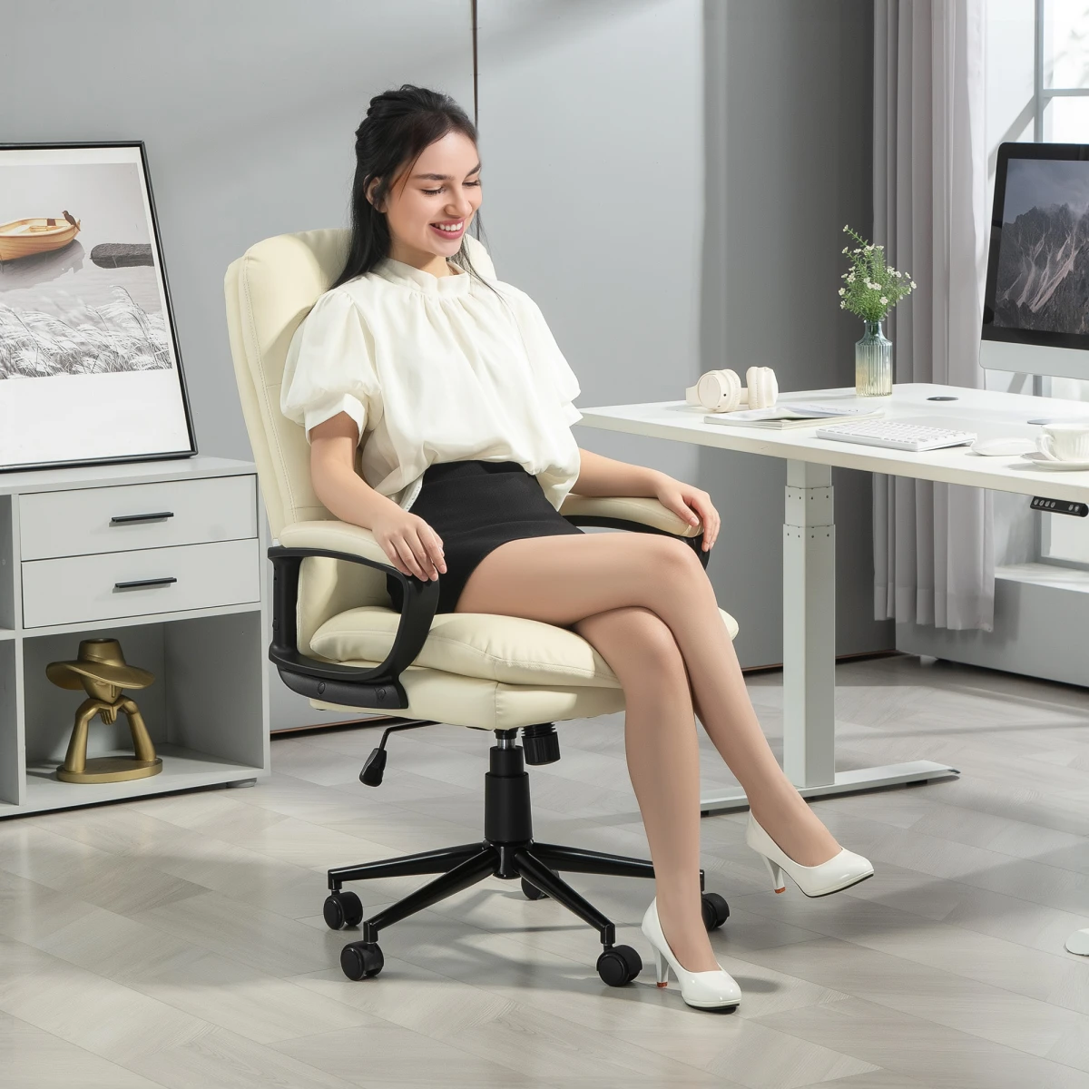 Vinsetto Vinsetto Office Chair 108-118cm PU Leather Office - Office Chair