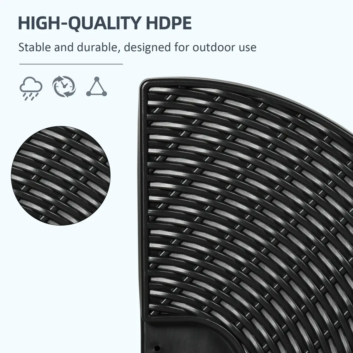 Outsunny Outsunny 4PCs Parasol Bases Umbrella Weights w/ Handles for Garden Patio, Black - Parasol