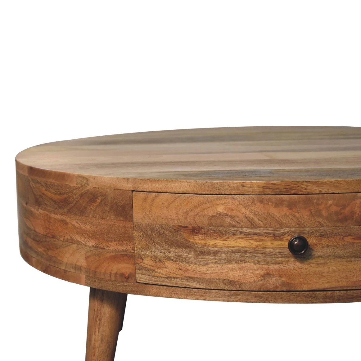 Artisan Furniture Artisan Oakish Mango Wood Coffee Table Brass Knob - Coffee Table