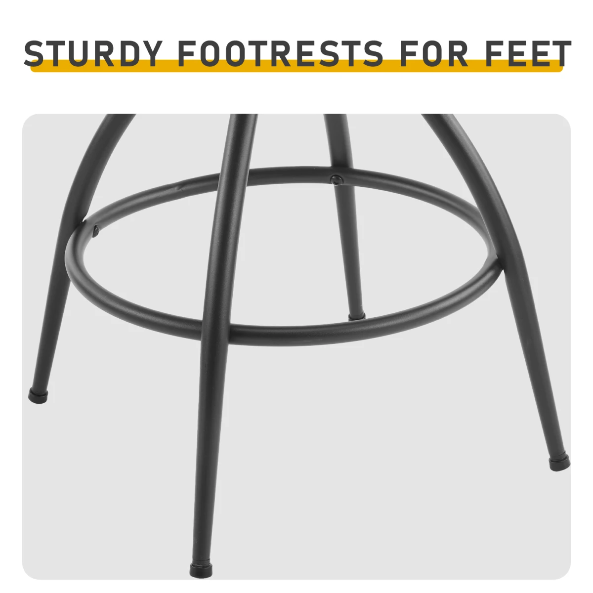 N/A 2pcs hollow backrest PU spray-coated bent iron feet bar stool brown with swivel -