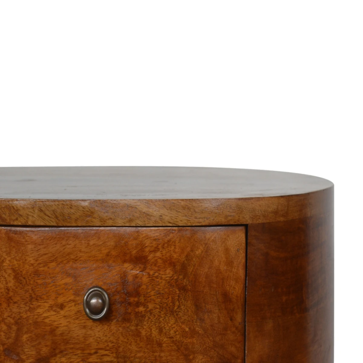 Artisan Bedside Table Chestnut Round Edge Bedroom by Artisan Furniture