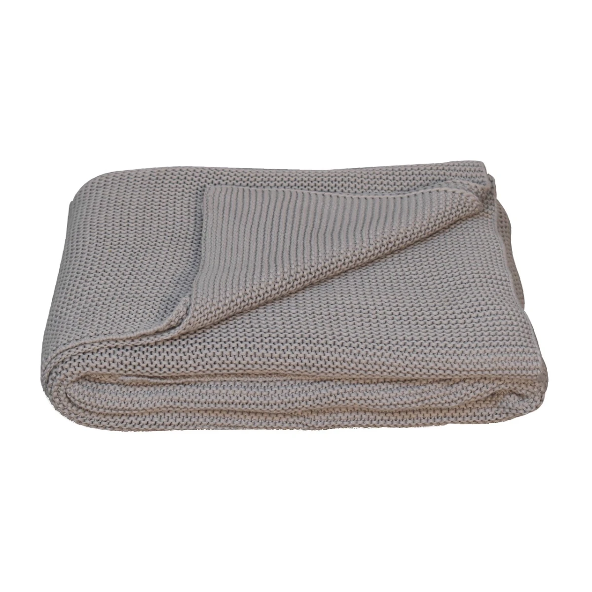 Artisan Furniture Artisan Double Grey Knitted Throw 50x60 Inches Soft Comfort - Throws