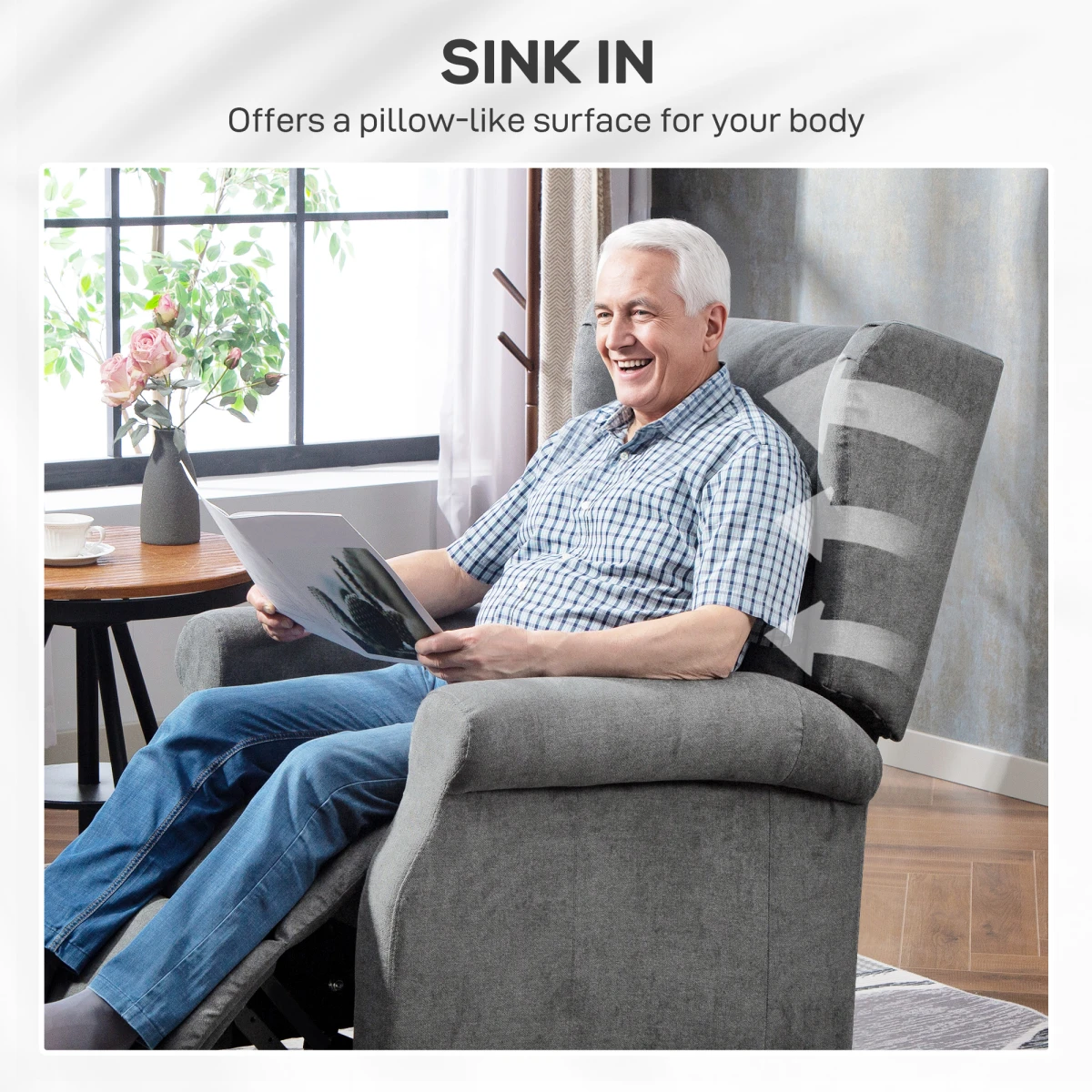 HOMCOM Power Lift Chair Full Size Recliner With Remote by HOMCOM