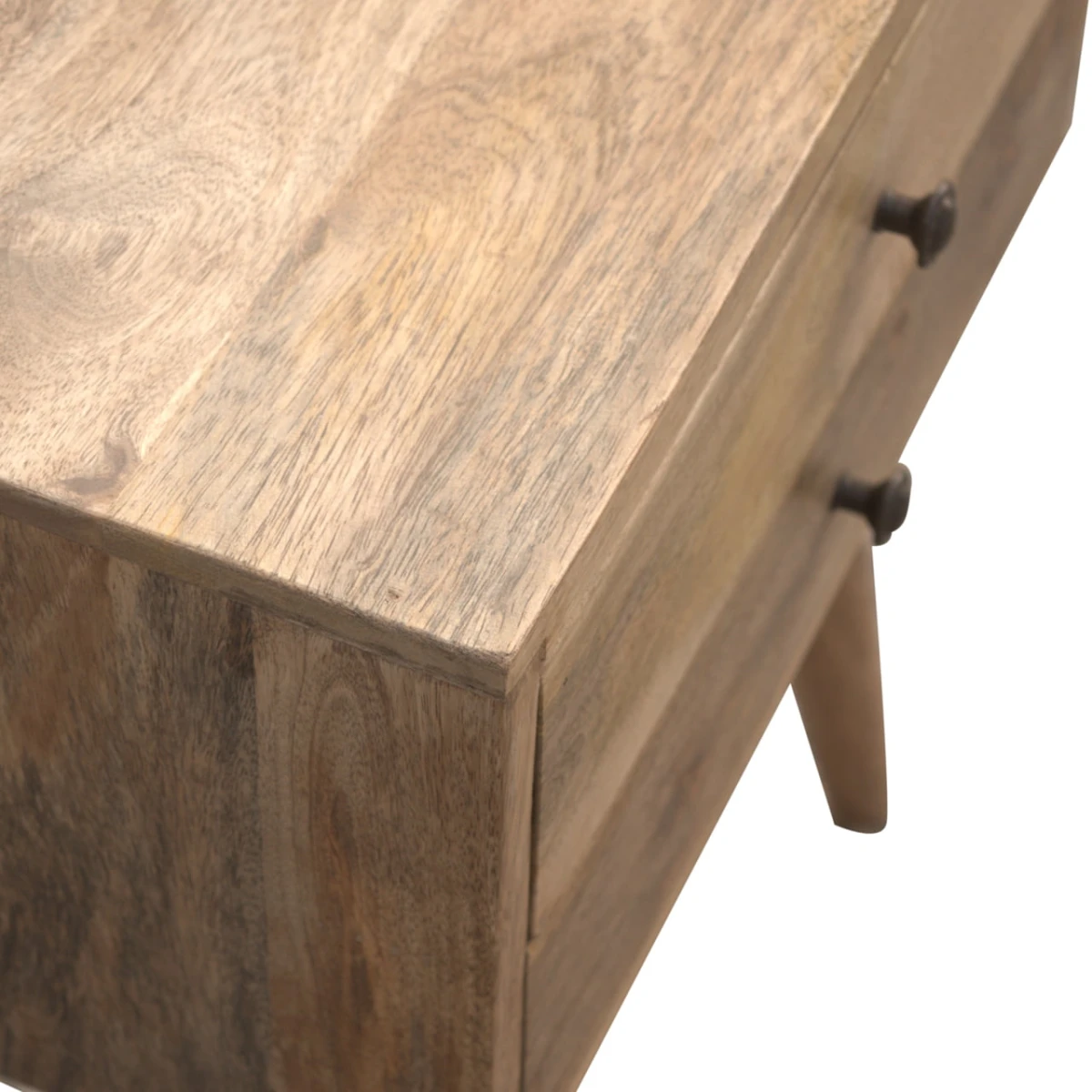 Artisan Furniture Artisan Bedside Table Mango Wood 2 Drawers Home - Bedside Table