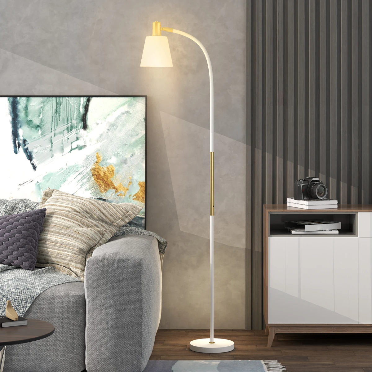 Premium Floor Lamp With Adjustable Height Reflective Spotlight Reading Light E27 by N/A