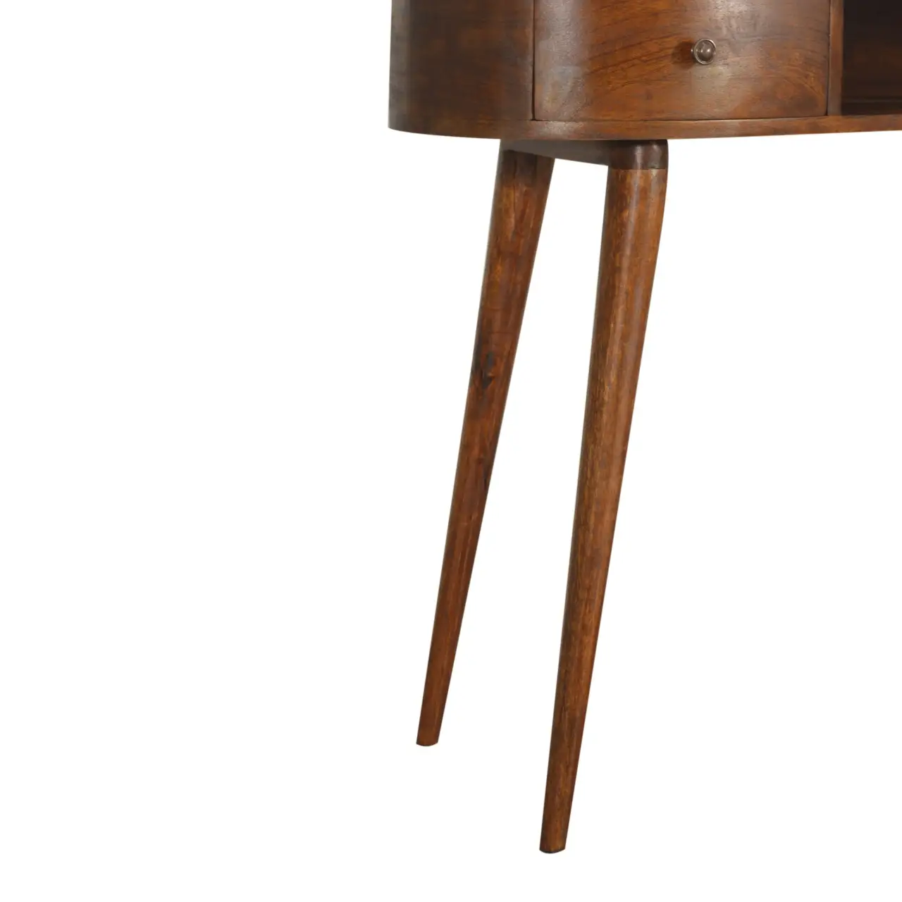 Artisan Furniture Artisan Furniture Solid Wood Chestnut Wave Writing Desk, 2 Drawers, 1 Shelf, Brown - Desk