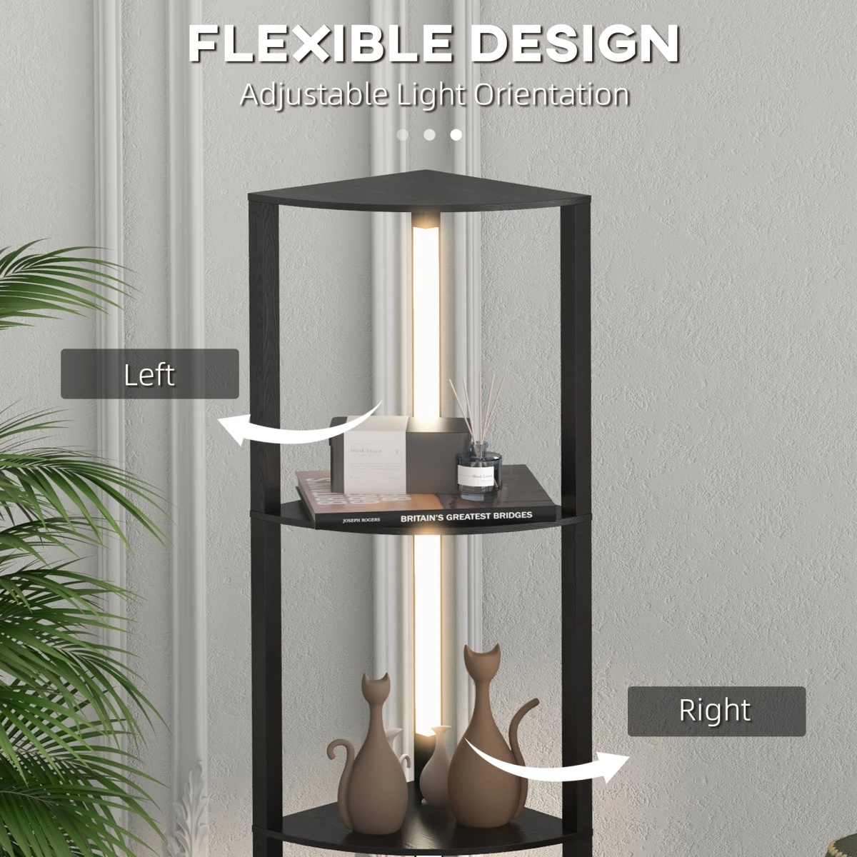 HOMCOM HOMCOM Corner Floor Lamp 39.4 Inch Dimmable LED Light for Living Room - Lamp