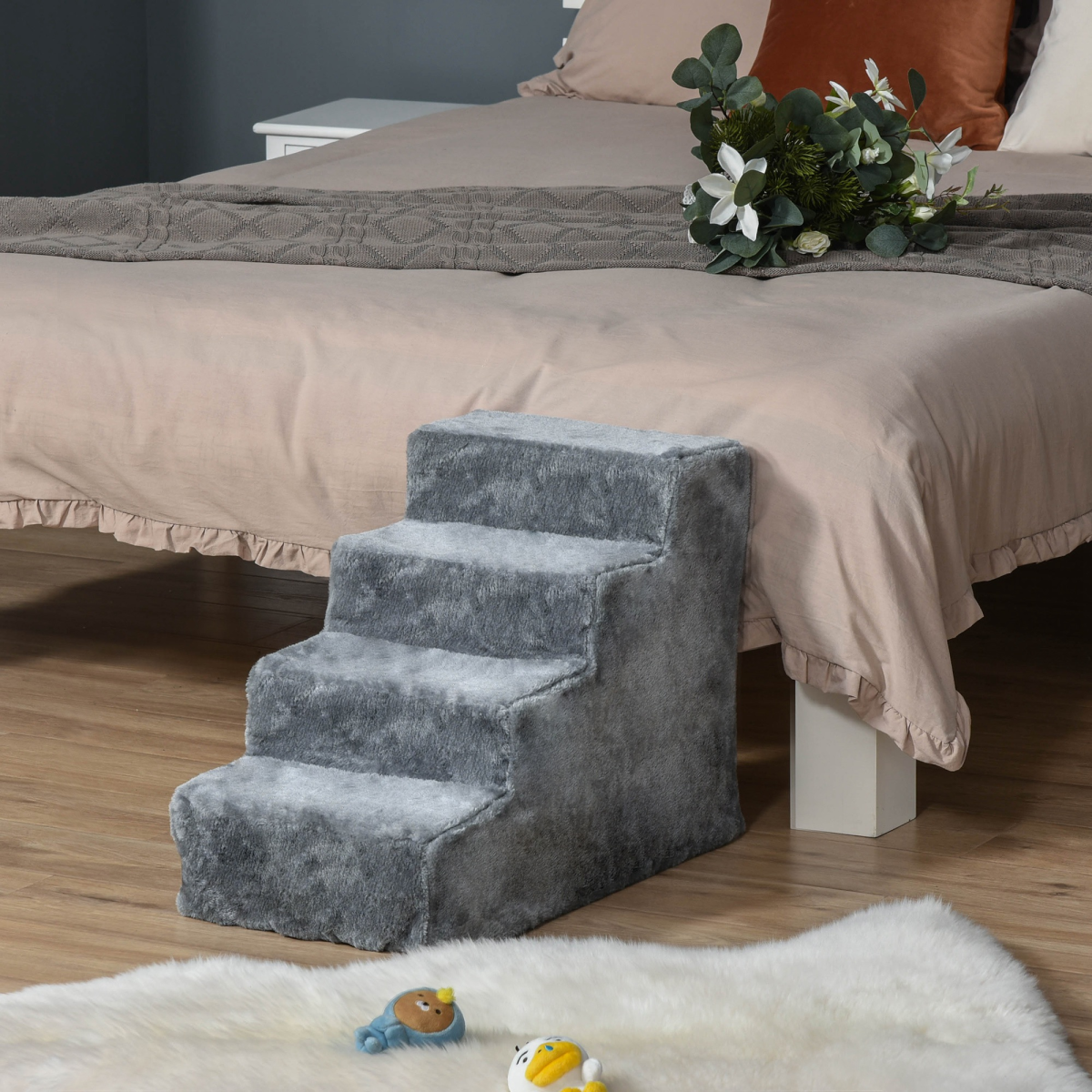 Pet Steps for Small Cats, with Removable Soft Flannel Cover