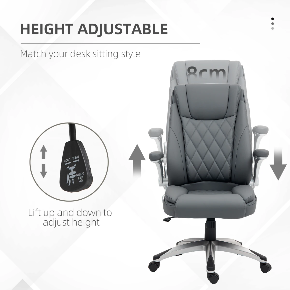 N/A Premium Massage Office Chair Seat Height 46-54 Cm 12 Cm Padding Tilt Function For Home Office - Office Chair
