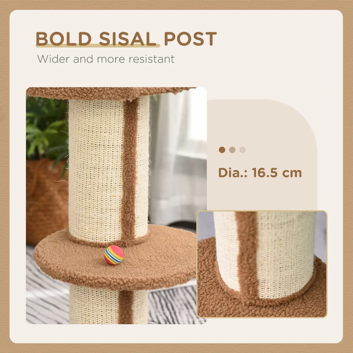 Unbranded 91cm Cat Tree Kitten Activity Center Tower Scratching Post Lamb Cashmere Perch - Cat Tree