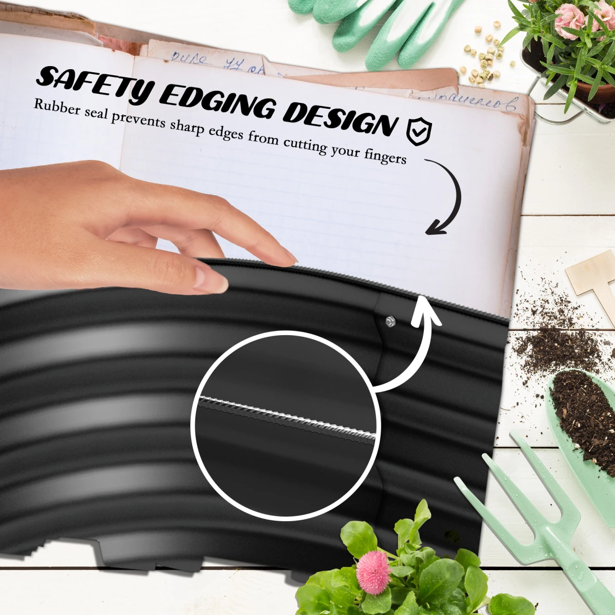 Outsunny Raised Garden Bed Planter With Safety Edging by Outsunny