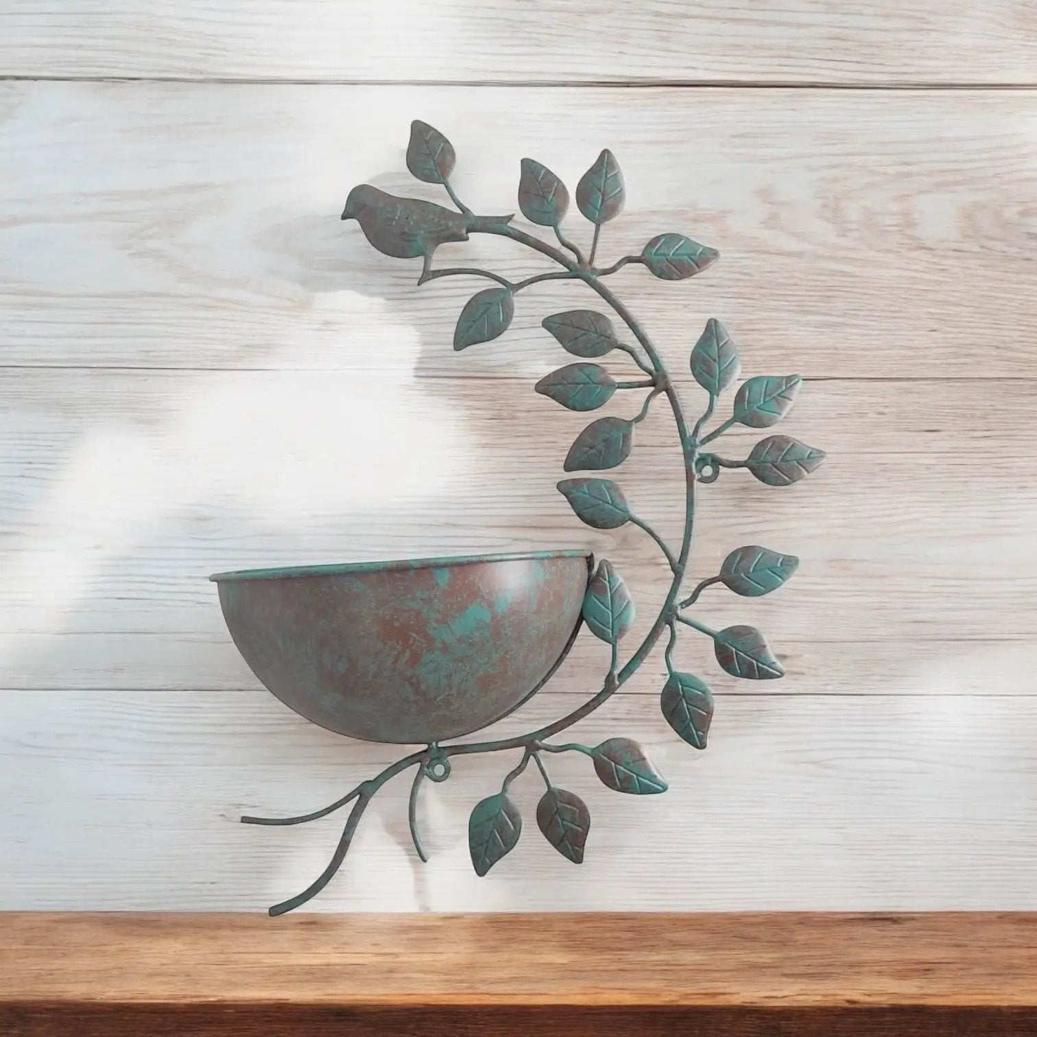 MSL 42CM GREEN METAL GARDEN PLANTER - Planters